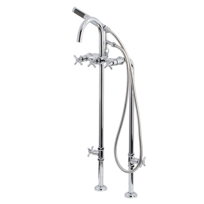 Aqua Vintage CCK8101DX Concord Freestanding Tub Faucet with Supply Line, Stop Valve, Polished Chrome