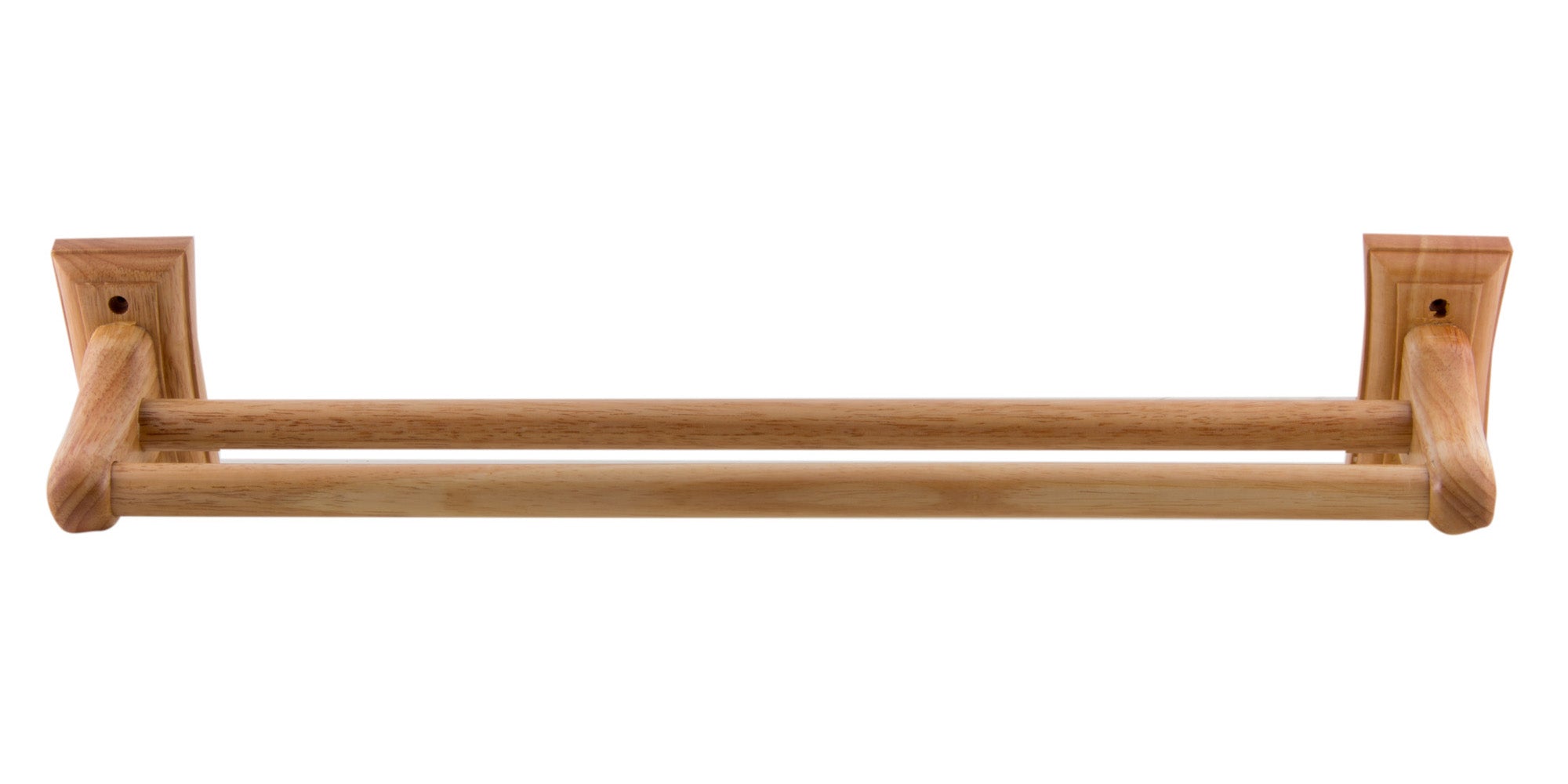 ALFI AB5505 24" Double Rack Wooden Towel Bar Bathroom Accessory