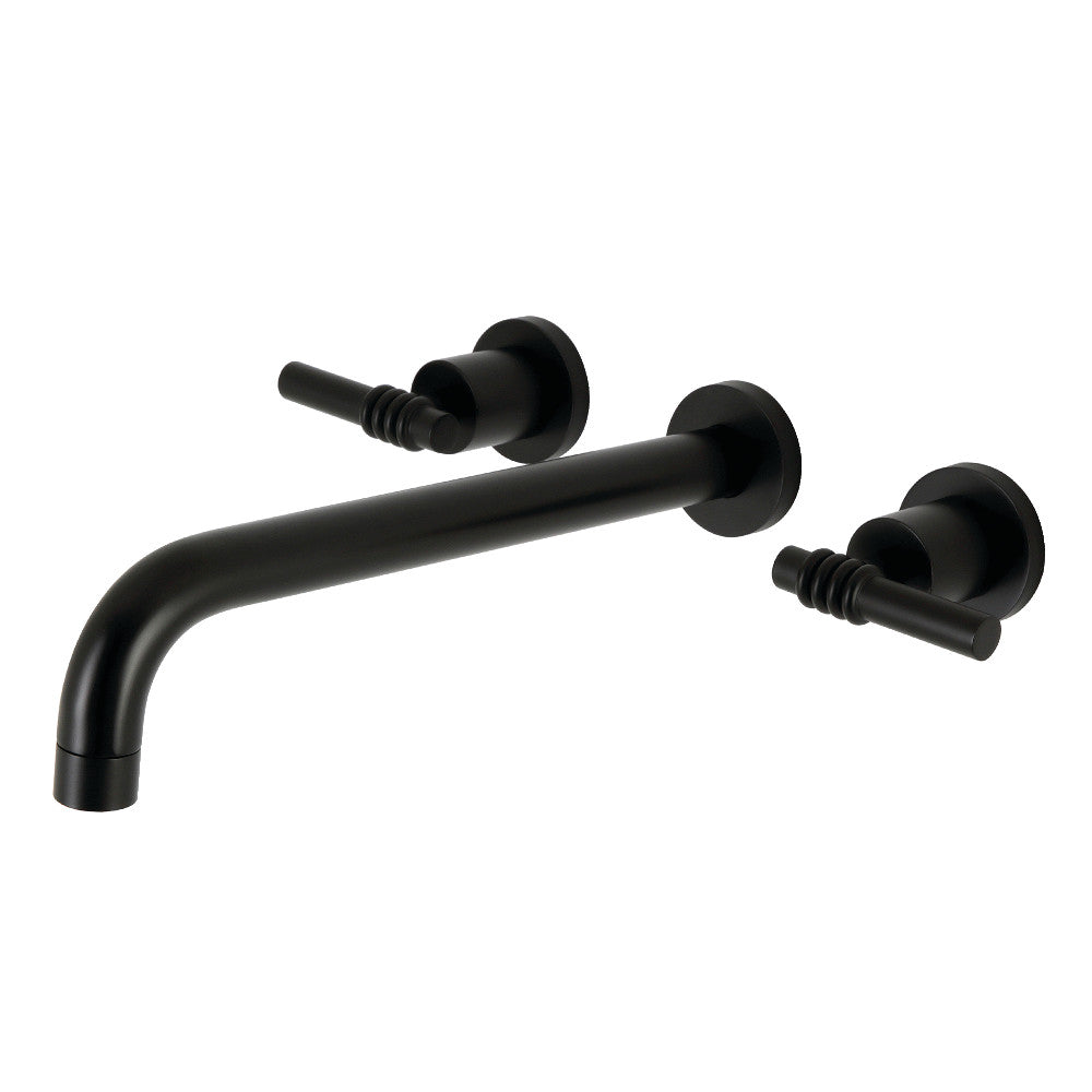 Kingston Brass KS8050ML Milano Two-Handle Wall Mount Roman Tub Faucet, Matte Black