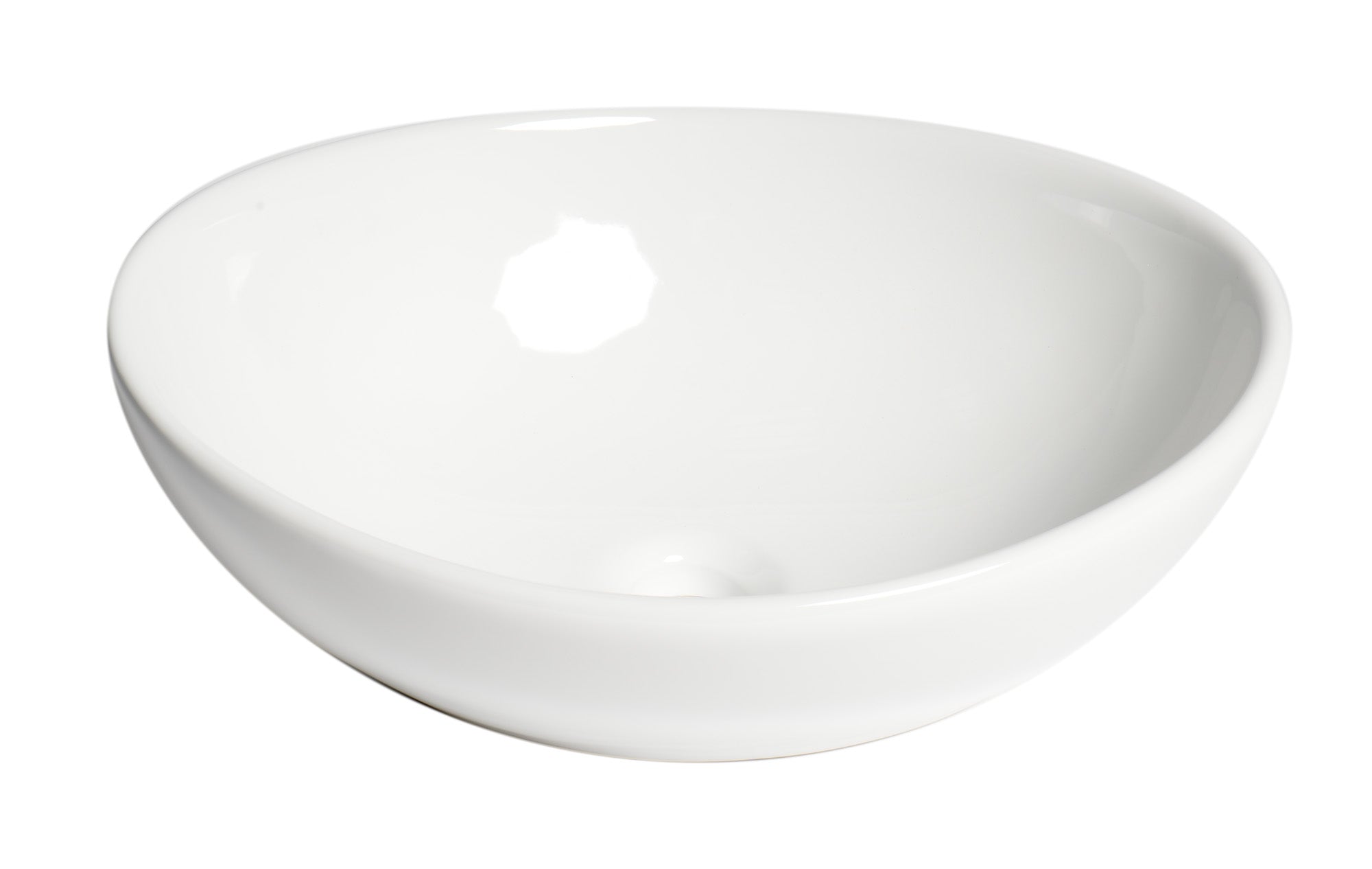ALFI ABC913 White 16" Egg Shape Above Mount Ceramic Sink