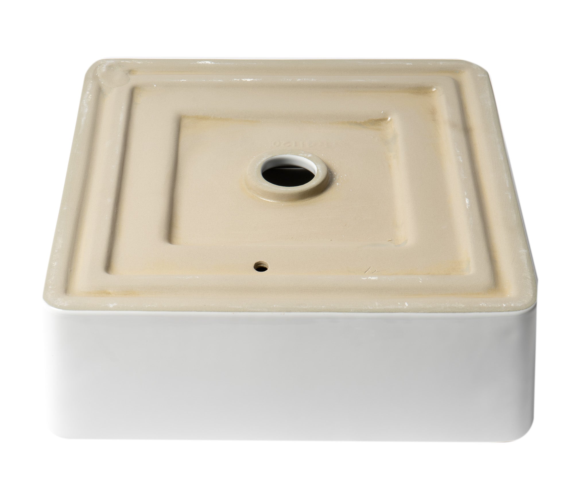 ALFI ABC903-W White 16" Modern Square Above Mount Ceramic Sink