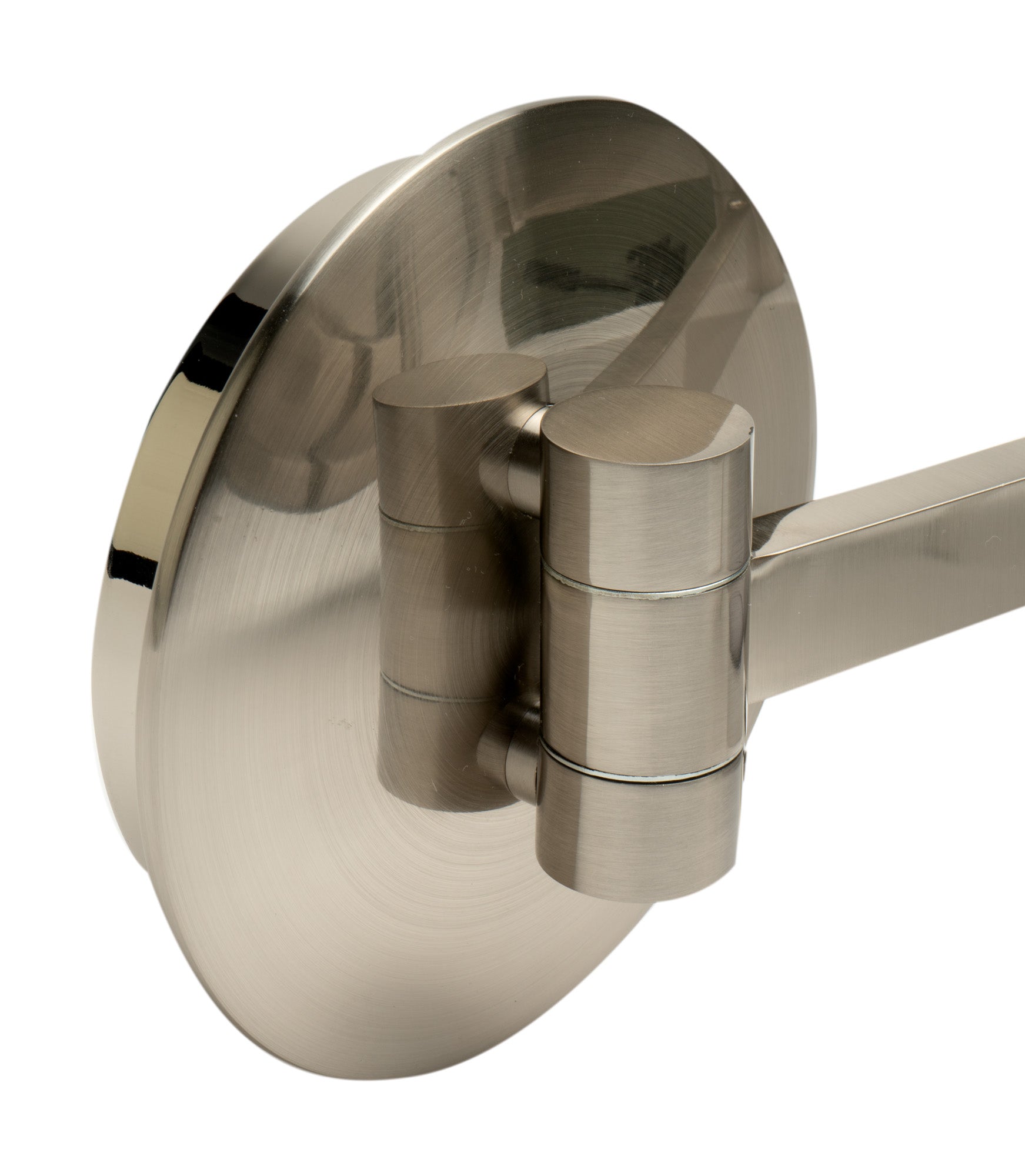 ALFI ABM9WLED-BN Brushed Nickel Wall Mount Round 9" 5x Magnifying Cosmetic Mirror with Light
