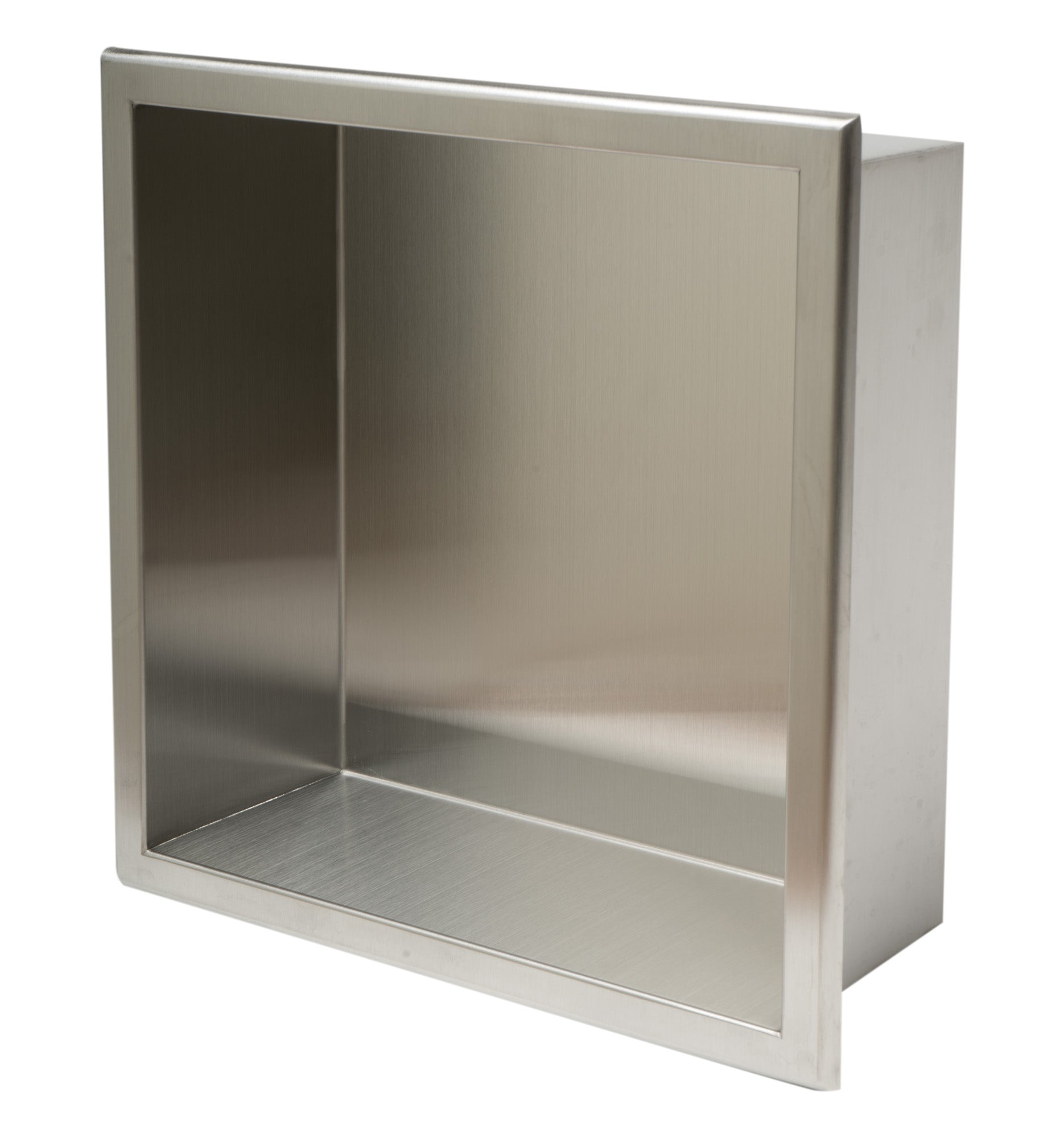 ALFI ABN1212-BSS 12 x 12 Brushed Stainless Steel Square Single Shelf Bath Shower Niche