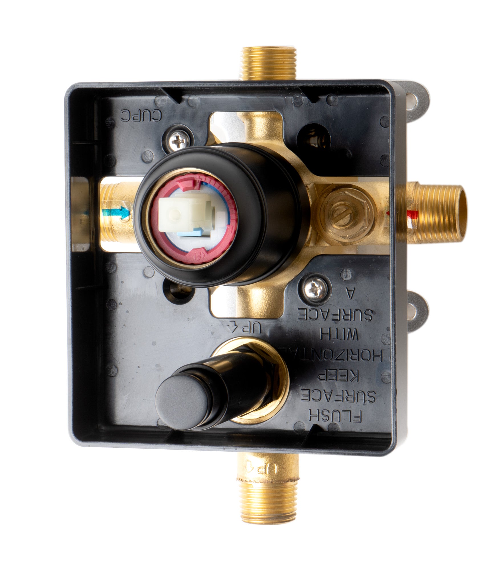 ALFI AB5601-BM Black Matte Shower Valve with Square Lever Handle and Diverter