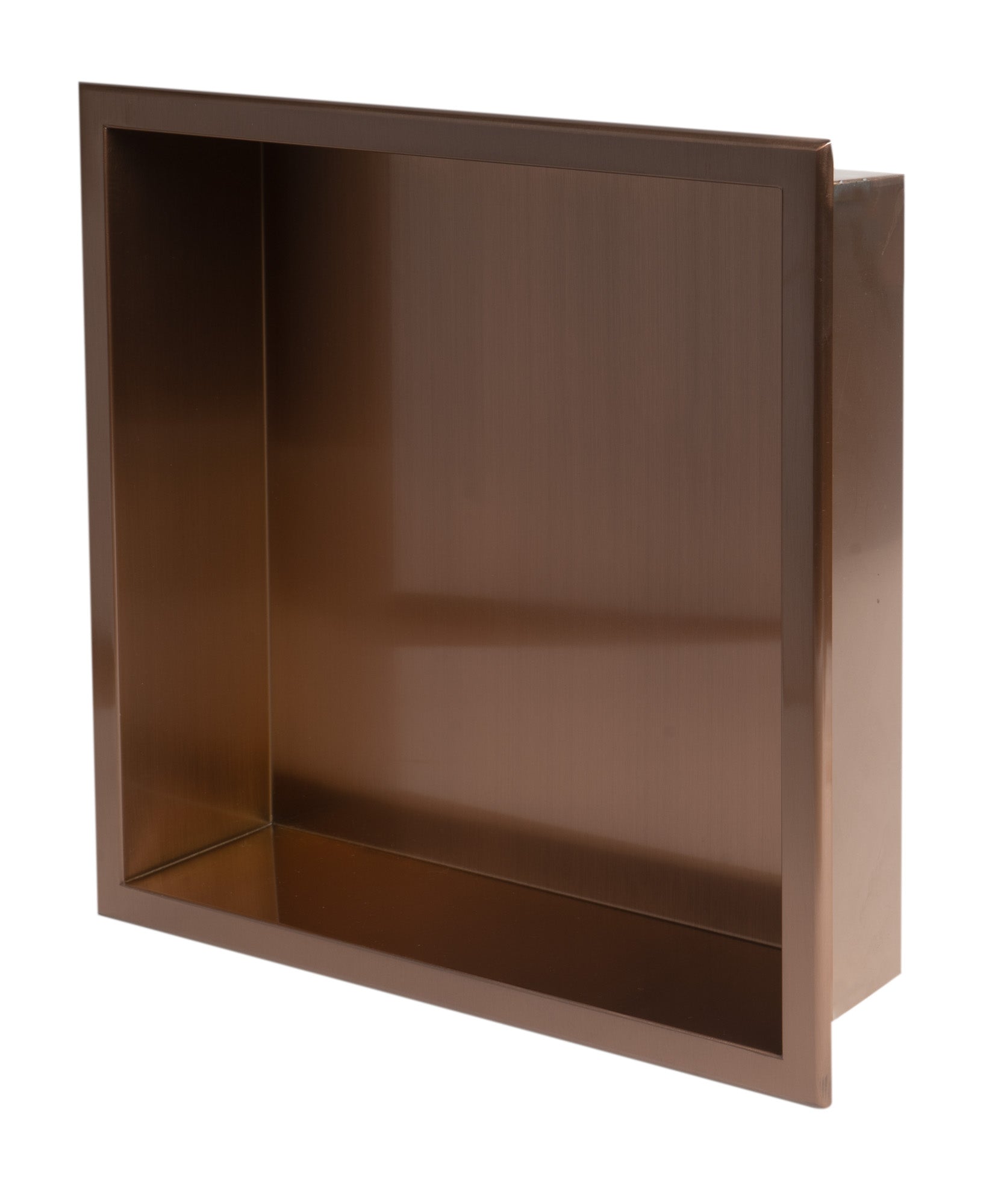 ALFI ABNP1616-BC 16" x 16" Brushed Copper PVD Steel Square Single Shelf Shower Niche