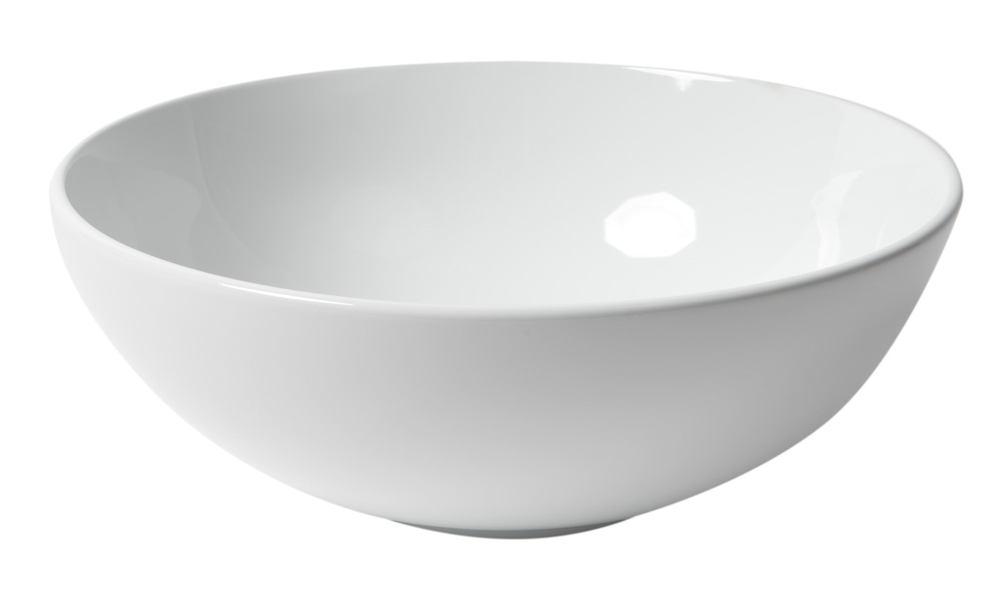 ALFI ABC905 White 15" Round Vessel Bowl Above Mount Ceramic Sink