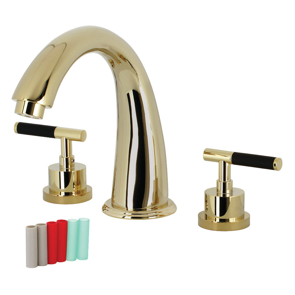 Kingston Brass KS2362CKL Kaiser Two-Handle Deck Mount Roman Tub Faucet, Polished Brass
