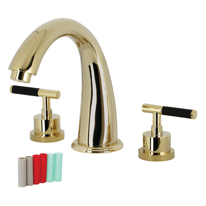 Kingston Brass KS2362CKL Kaiser Two-Handle Deck Mount Roman Tub Faucet, Polished Brass