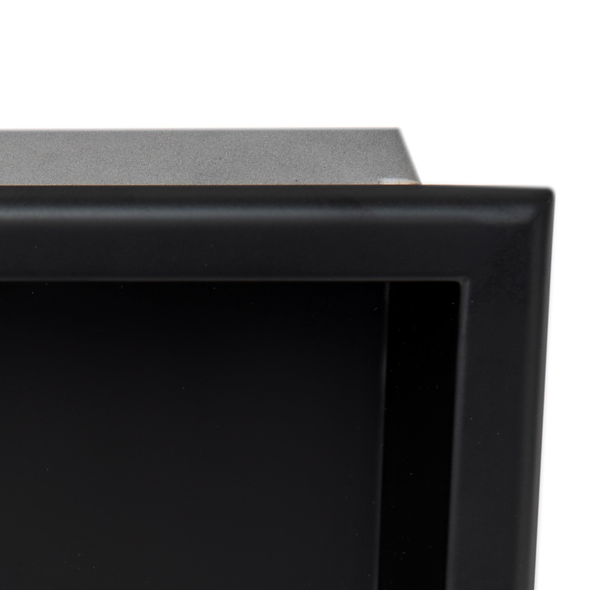 ALFI ABNC1212-BLA 12" x 12" Black Matte Stainless Steel Square Single Shelf Bath Shower Niche