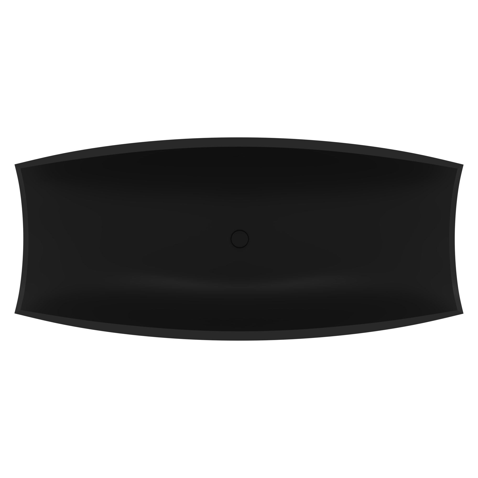 ALFI AB9992BM Black Matte 71" Solid Surface Resin Free Standing Hammock Style Bathtub