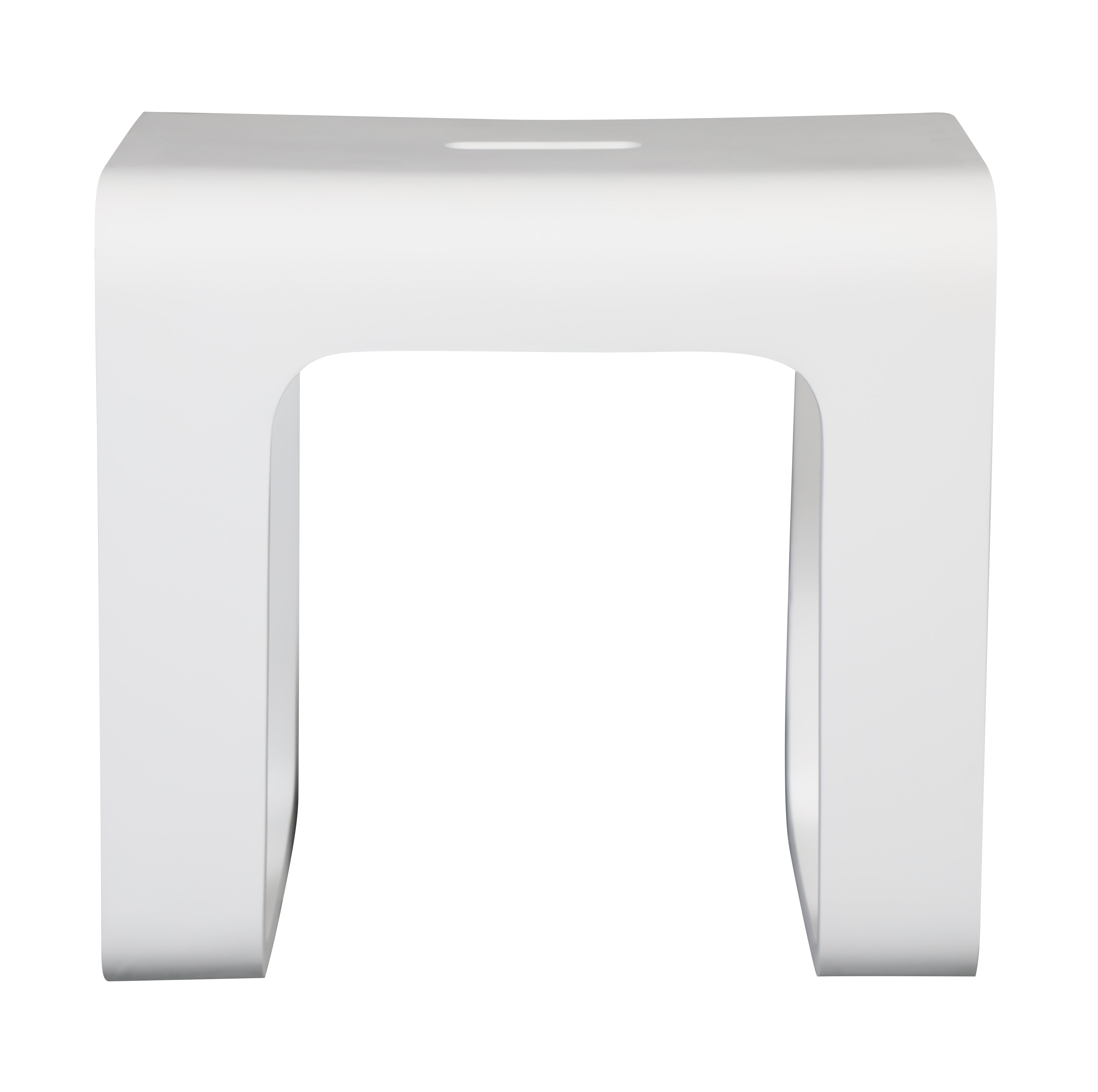 ALFI ABST99 White Matte Solid Surface Resin Bathroom / Shower Stool