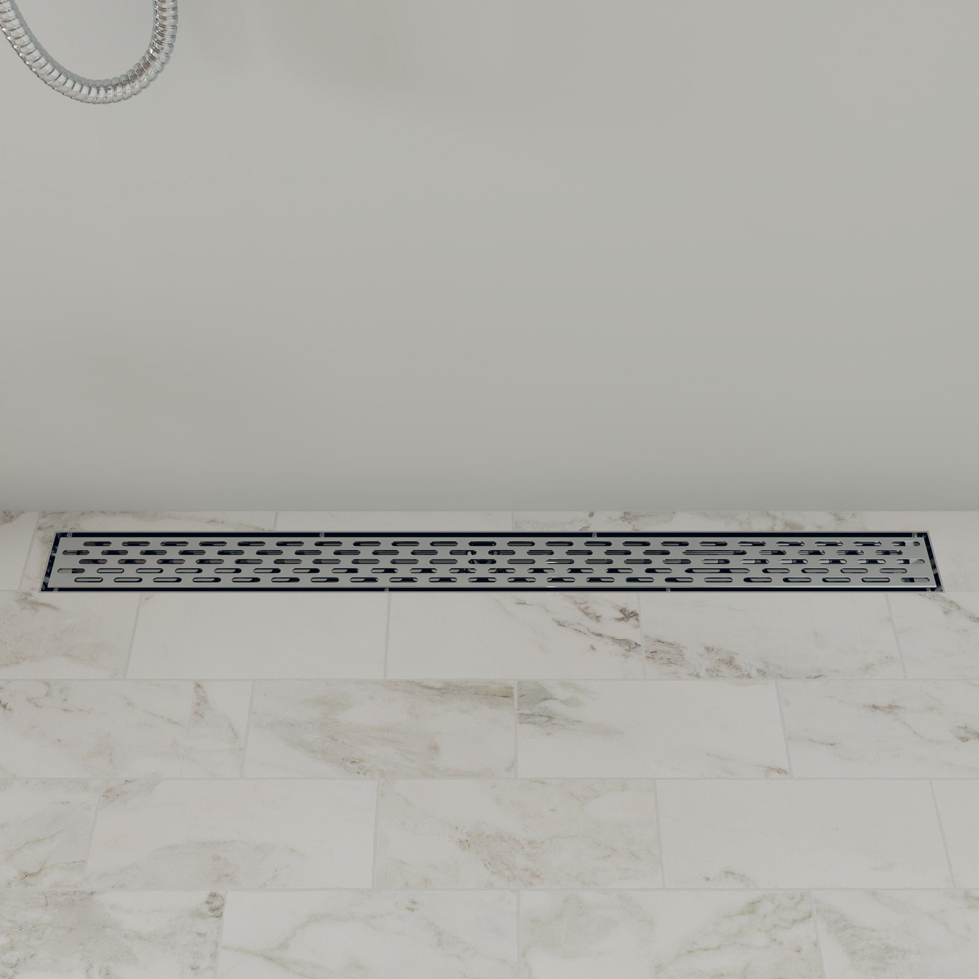 ALFI ABLD36C 36" Modern Stainless Steel Linear Shower Drain with Groove Holes