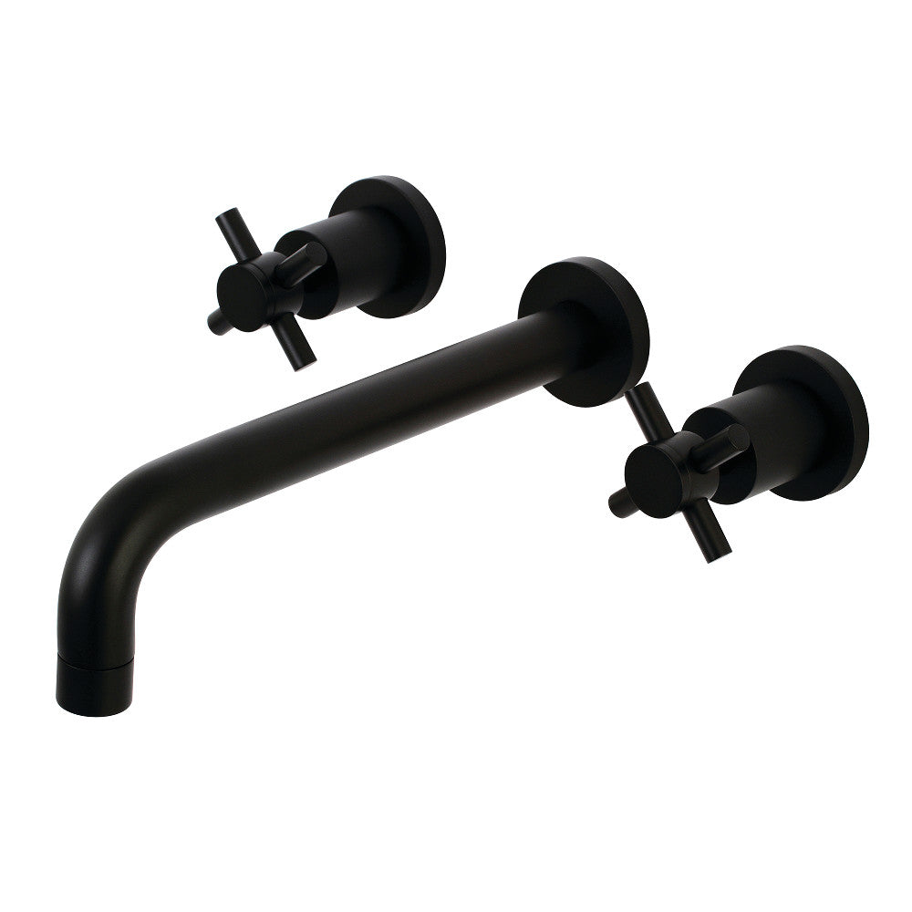 Kingston Brass KS8020DX Concord Two-Handle Wall Mount Roman Tub Faucet, Matte Black