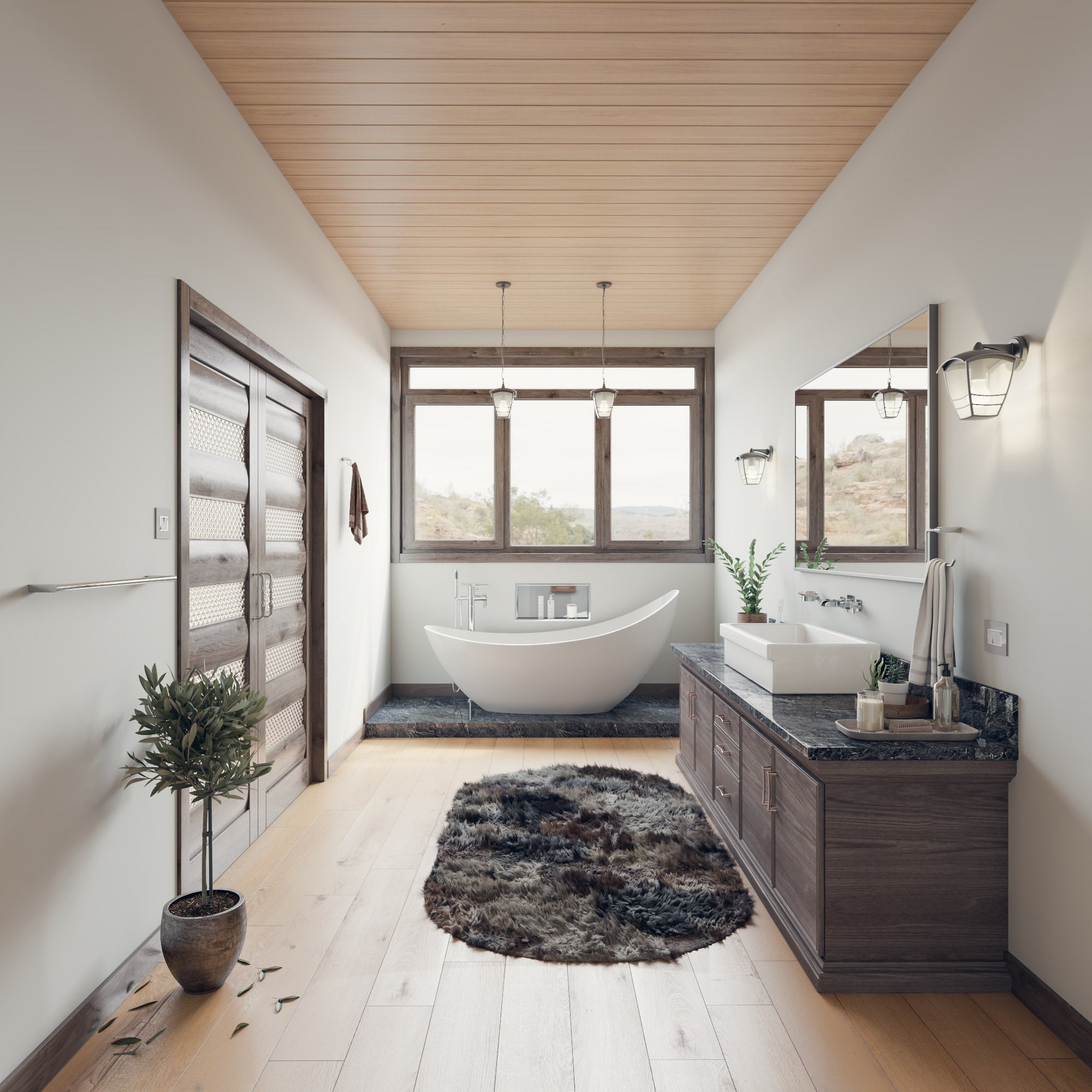 ALFI AB9951 73" White Solid Surface Smooth Resin Soaking Slipper Bathtub