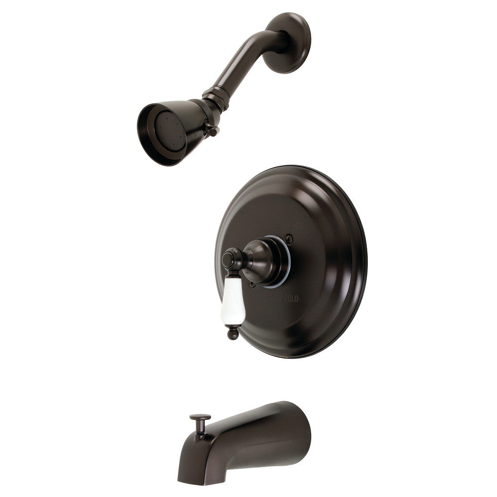 Kingston Brass KB3635PL Restoration Single-Handle Pressure Balanced Tub and Shower Faucet, Oil Rubbed Bronze