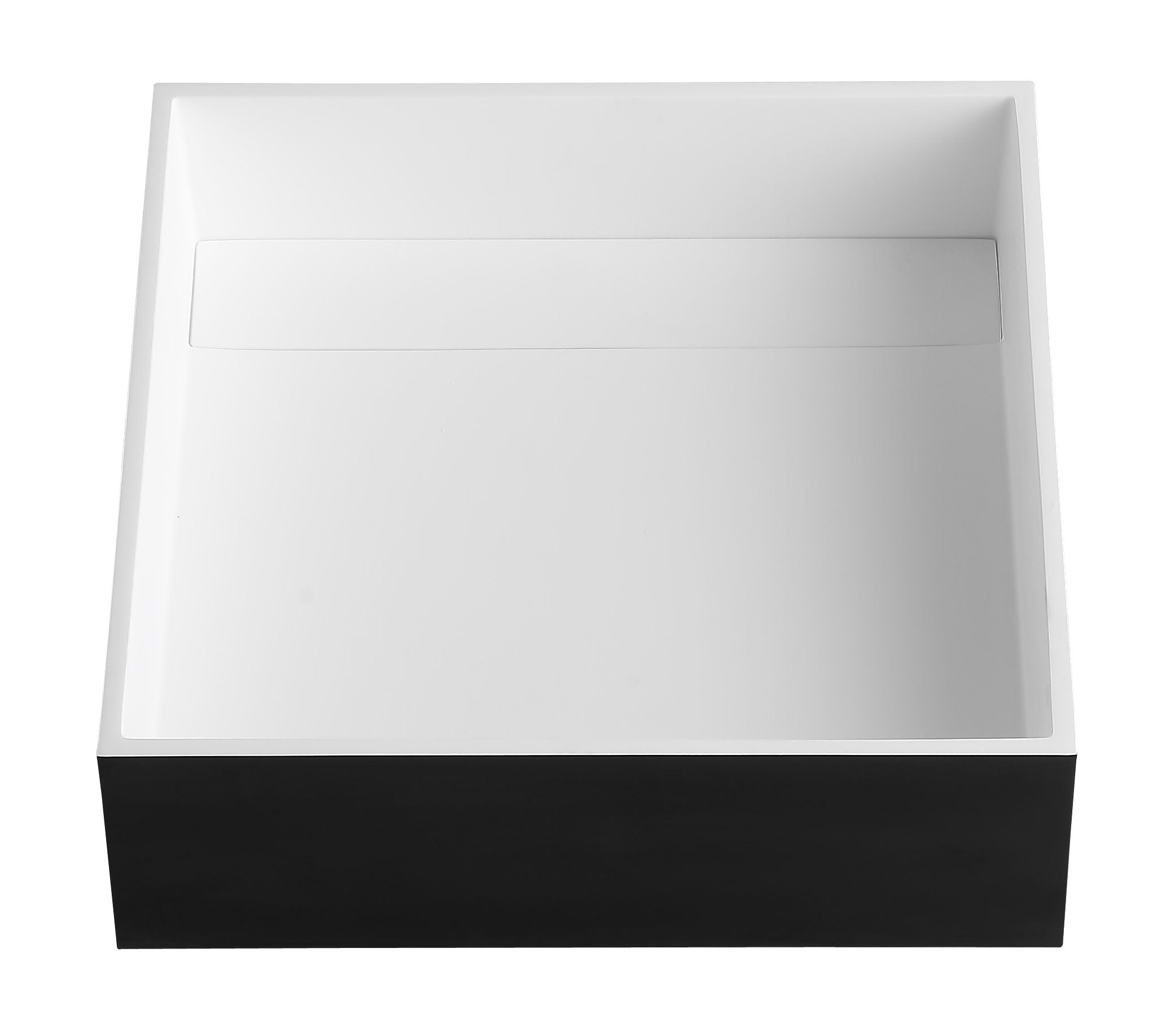 ALFI ABRS14SBM Black Matte 14" Square Solid Surface Resin Sink