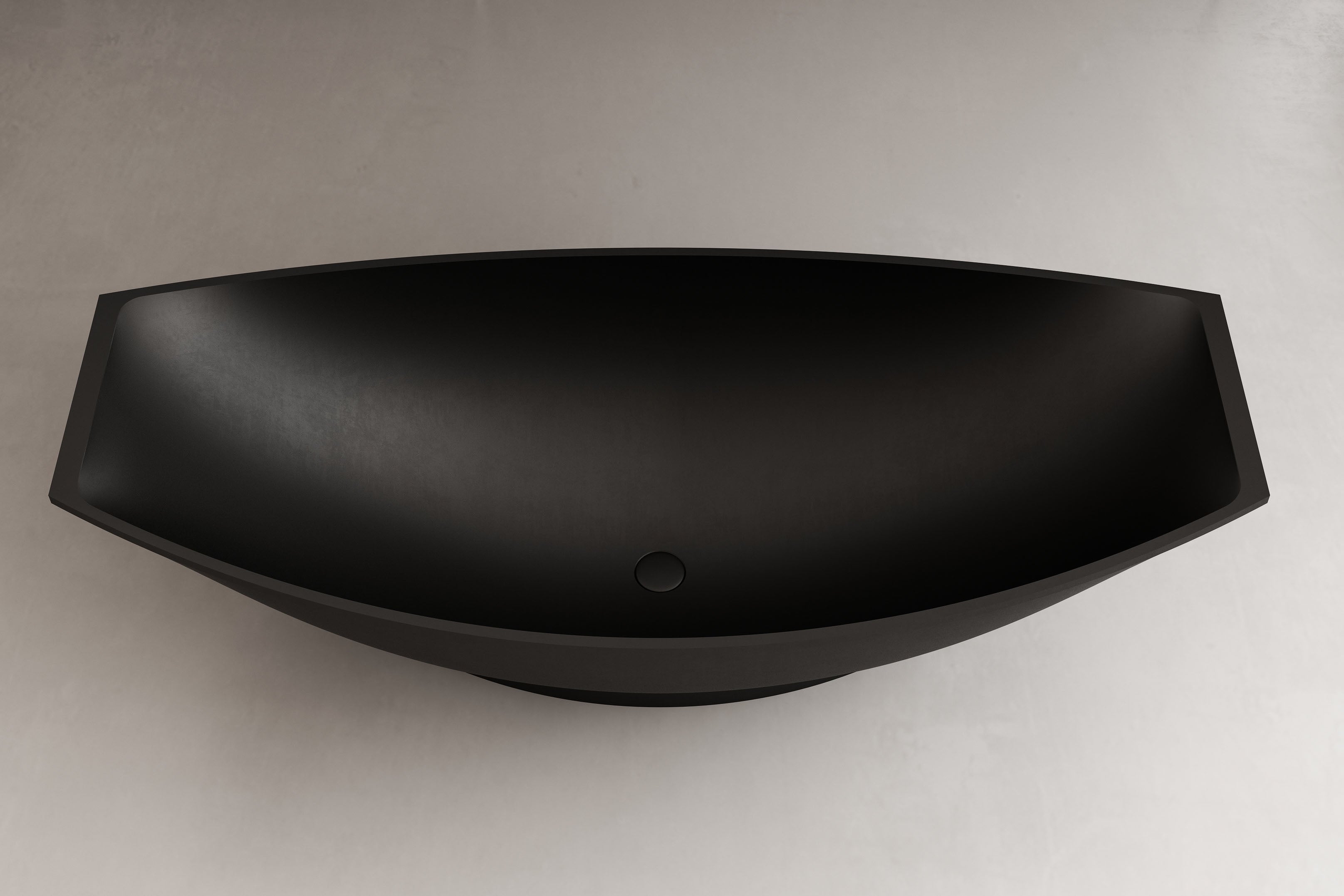 ALFI AB9991BM Black Matte 71" Solid Surface Resin Free Standing Hammock Style Bathtub