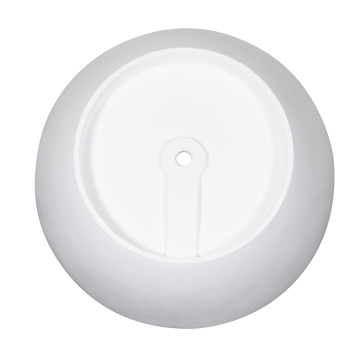 Kingston Brass VRTRO454523 45" Solid Surface Round Double Ended Freestanding Tub with Drain, Matte White