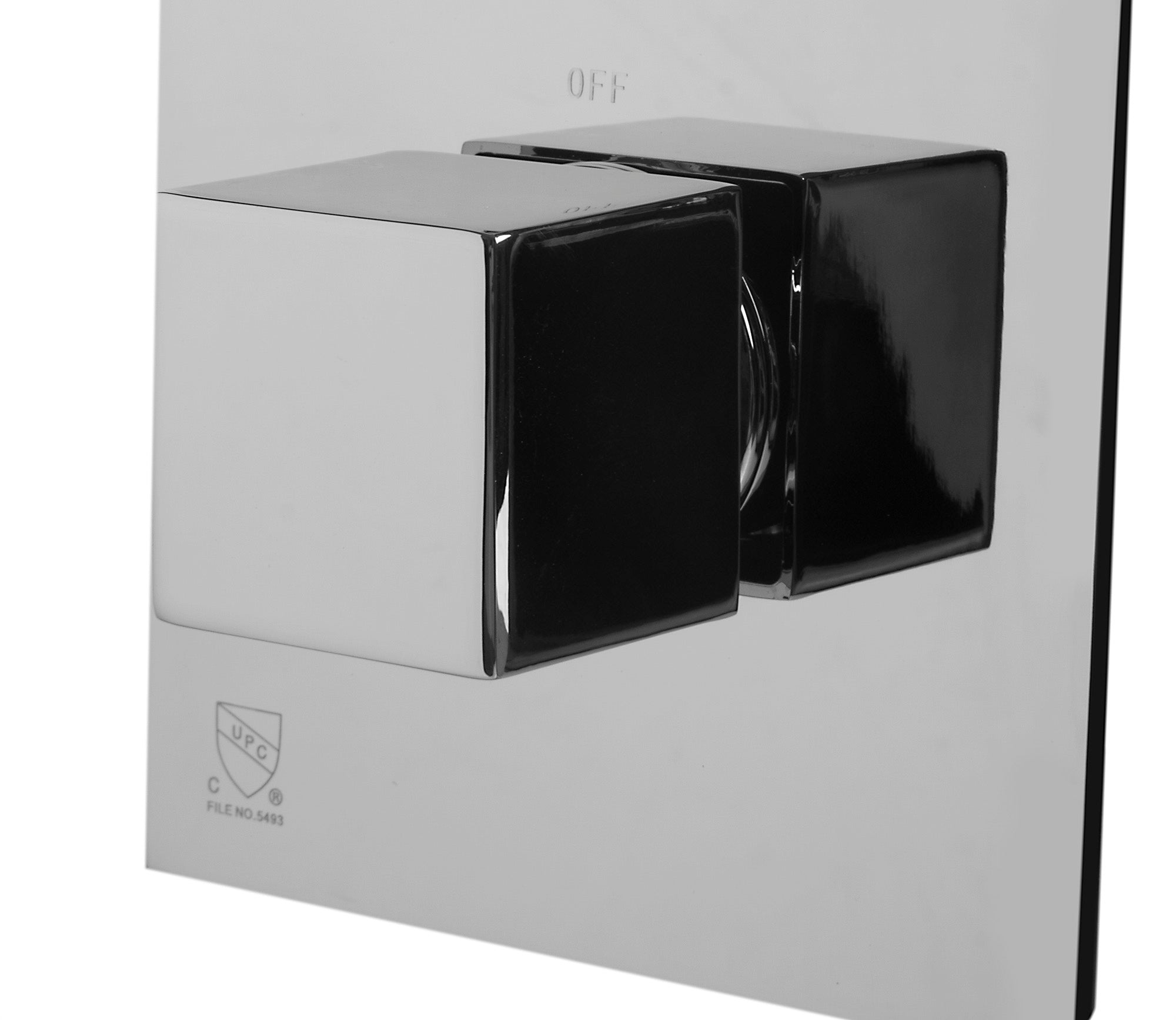 ALFI AB2901-PC Polished Chrome Concealed 4-Way Thermostatic Valve Shower Mixer /w Square Knobs