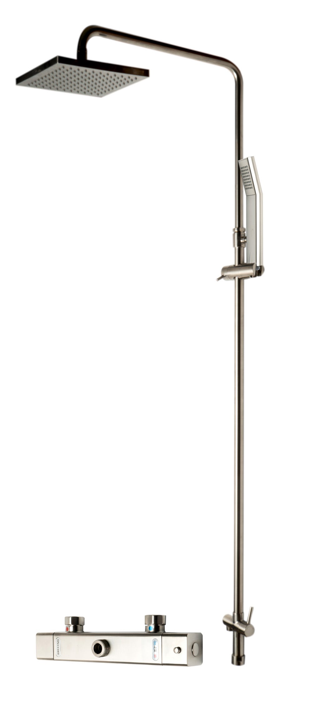 ALFI AB2862-BN Brushed Nickel Square Style Thermostatic Exposed Shower Set