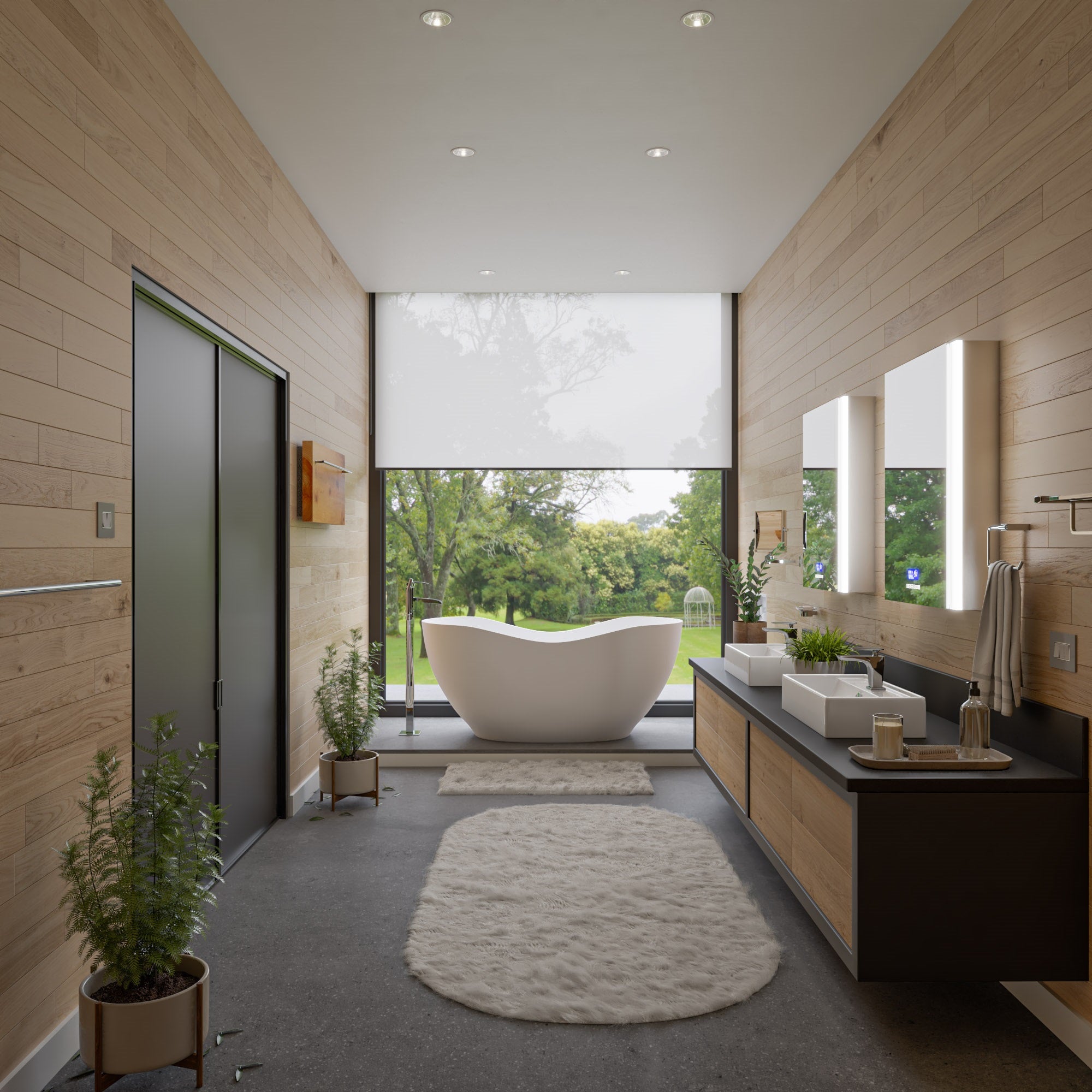 ALFI AB9949 66" White Solid Surface Smooth Resin Soaking Bathtub