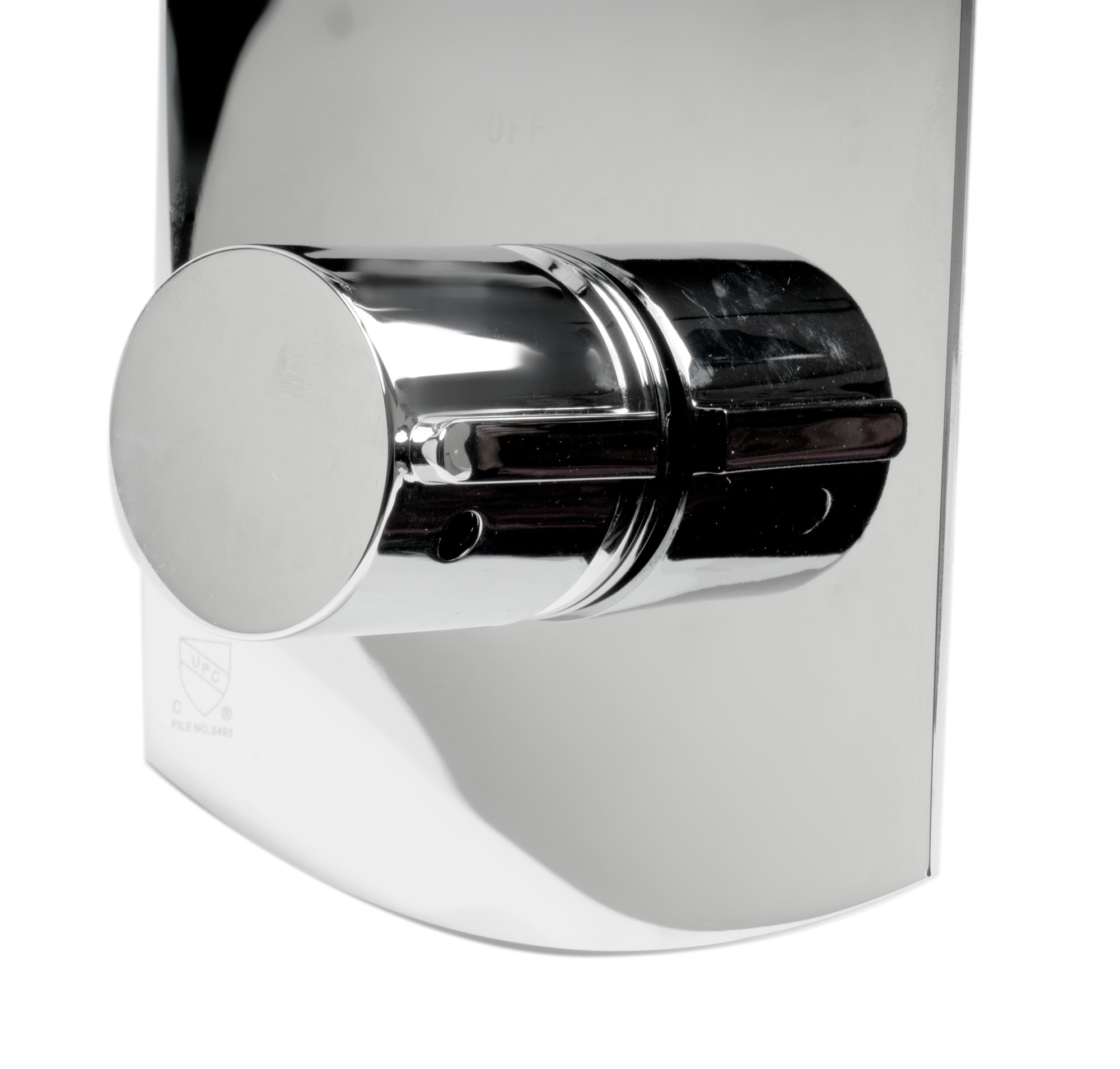 ALFI AB3809-PC Polished Chrome Round Knob 1 Way Thermostatic Shower Mixer