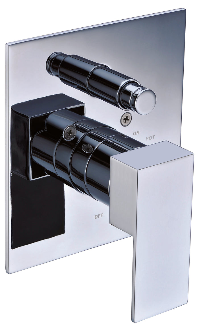 ALFI AB6801-PC Polished Chrome Modern Square Pressure Balanced Shower Mixer with Diverter