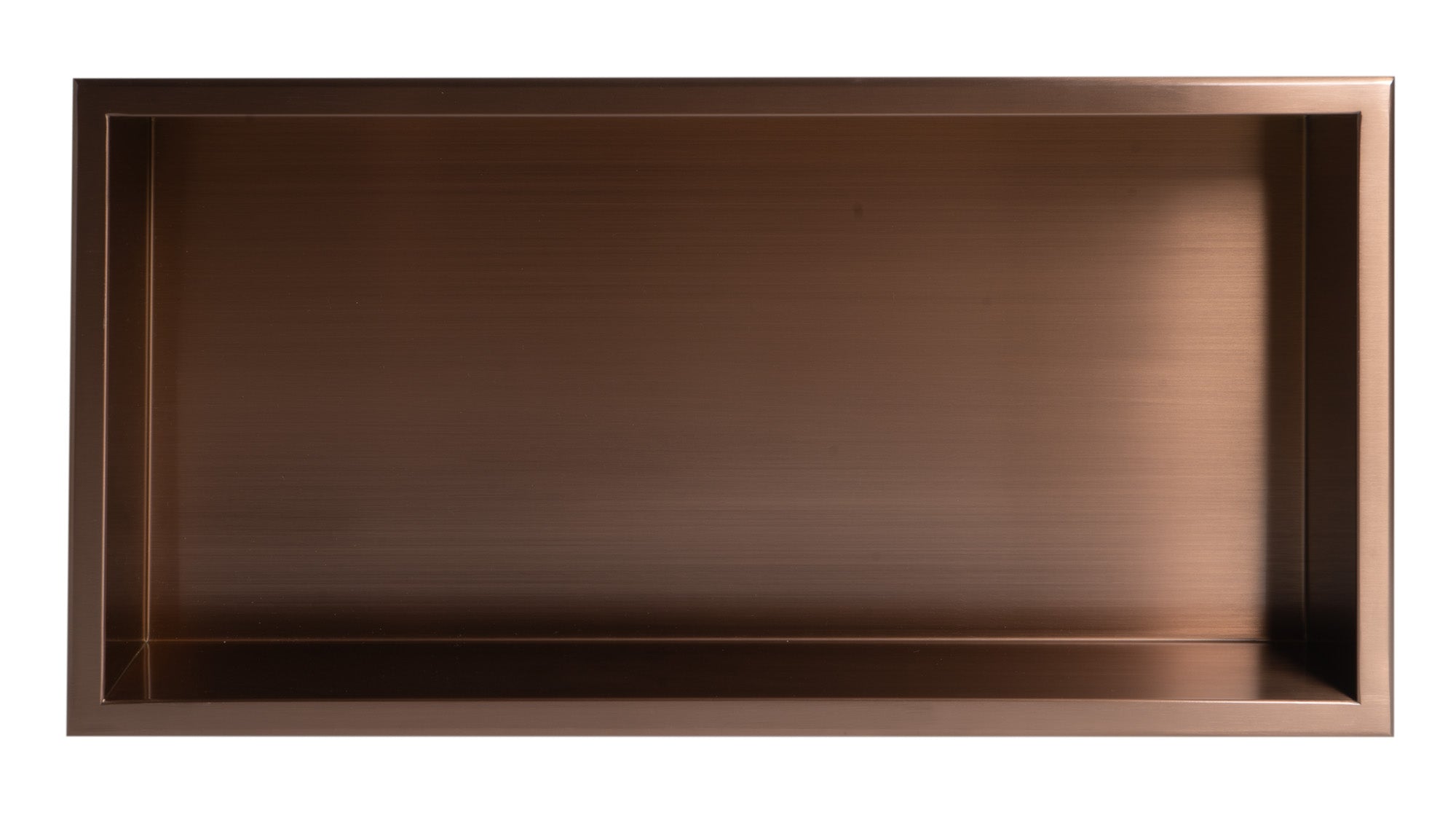 ALFI ABNP2412-BC 24" x 12" Brushed Copper PVD Stainless Steel Horizontal Single Shelf Shower Niche