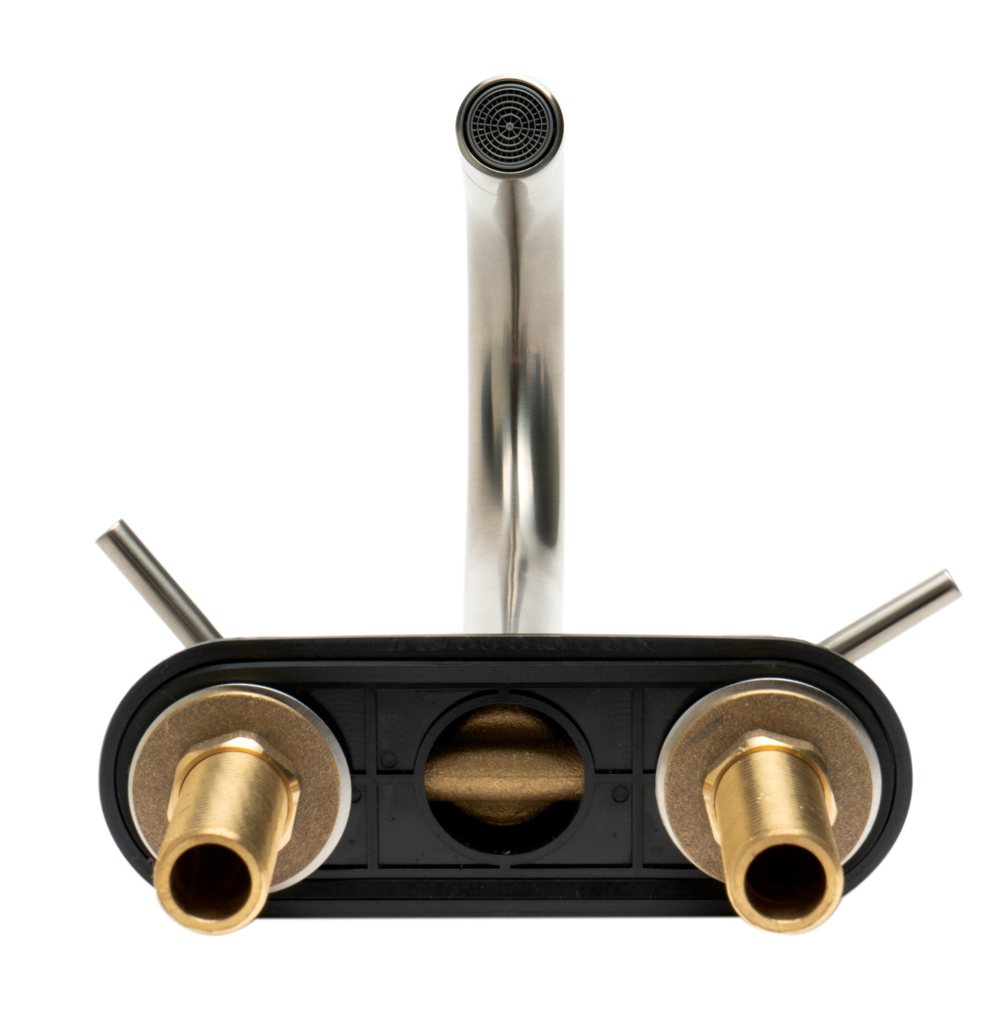 ALFI AB1400-BN Brushed Nickel Two-Handle 4'' Centerset Bathroom Faucet