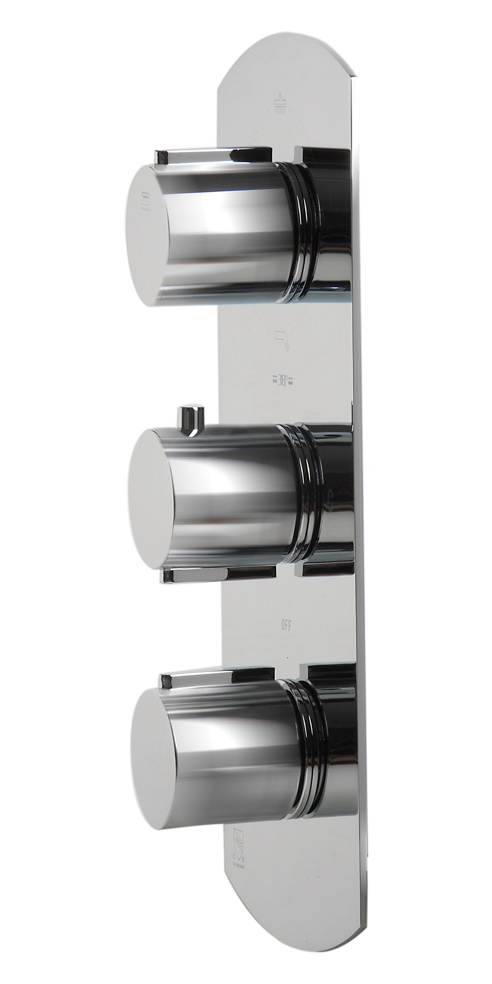 ALFI AB4101-PC Polished Chrome Concealed 4-Way Thermostatic Valve Shower Mixer /w Round Knobs