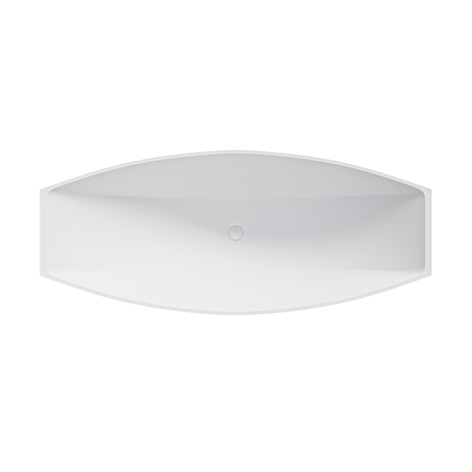 ALFI AB9991 White Matte 71" Solid Surface Resin Free Standing Hammock Style Bathtub