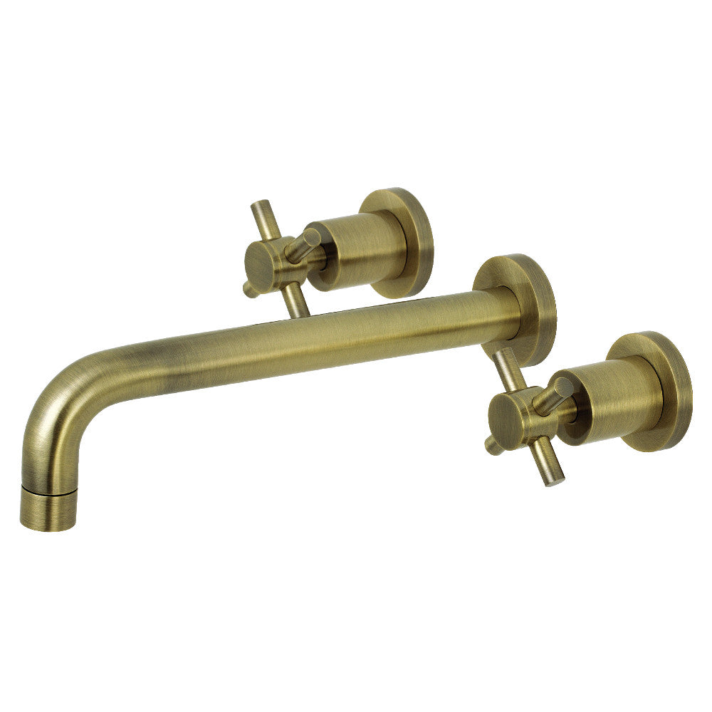 Kingston Brass KS8023DX Concord Two-Handle Wall Mount Roman Tub Faucet, Antique Brass