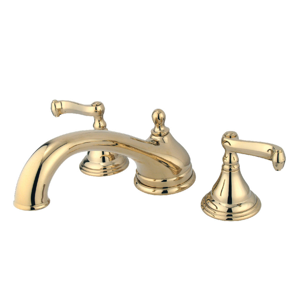 Kingston Brass KS5532FL Royale Two-Handle Deck Mount Roman Tub Faucet, Polished Brass