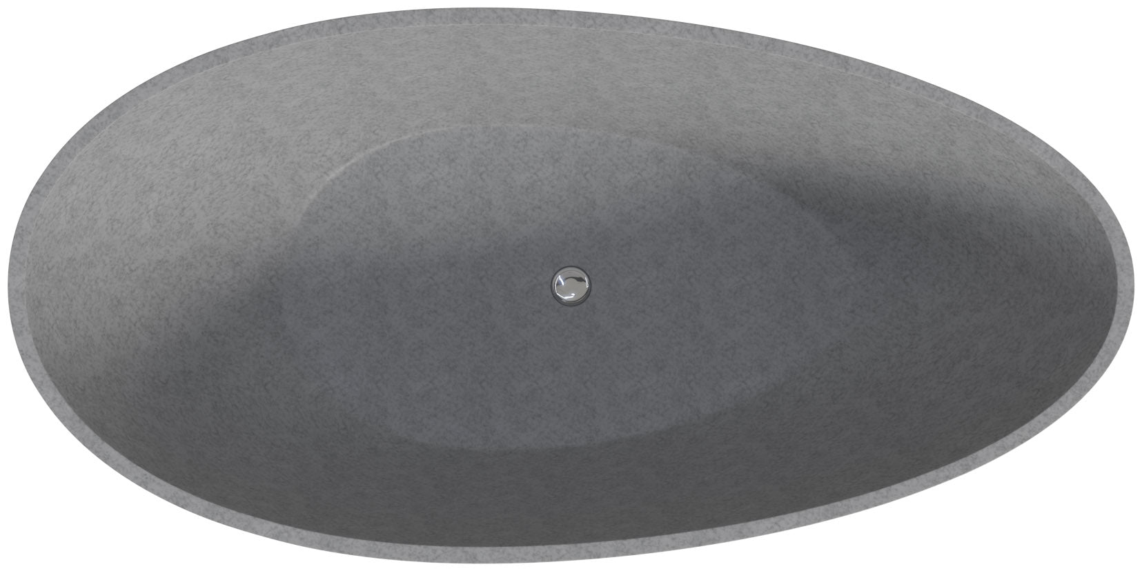 ALFI ABCO72TUB 72" Solid Concrete Tear Drop Freestanding Bathtub