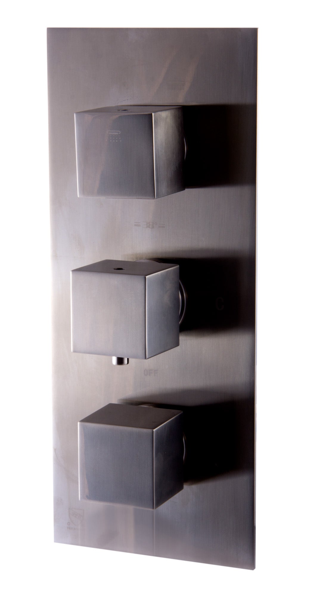 ALFI AB2701-BN Brushed Nickel Square 2 Way Thermostatic Shower Mixer