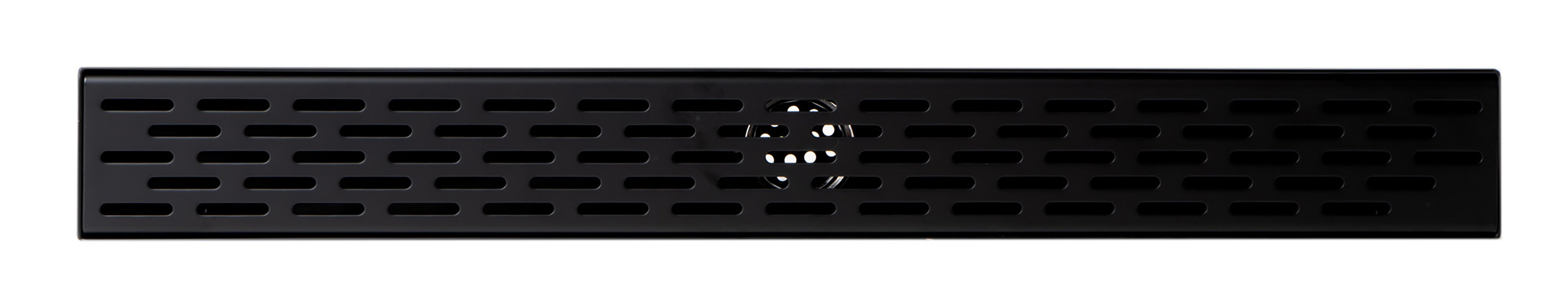 ALFI ABLD24C-BM 24" Black Matte Stainless Steel Linear Shower Drain with Groove Holes