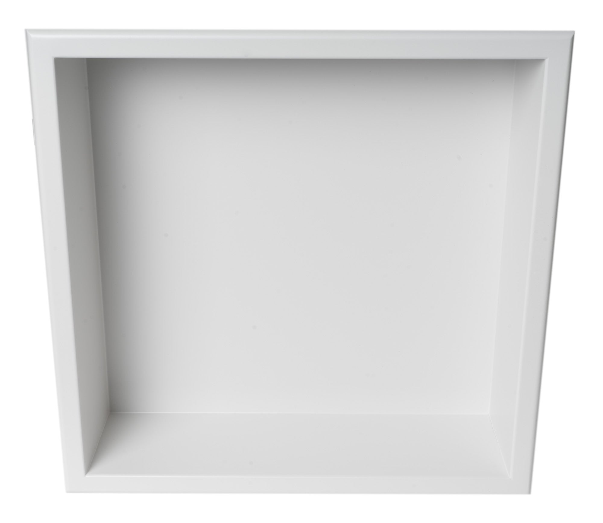 ALFI ABNC1616-W 16" x 16" White Matte Stainless Steel Square Single Shelf Bath Shower Niche