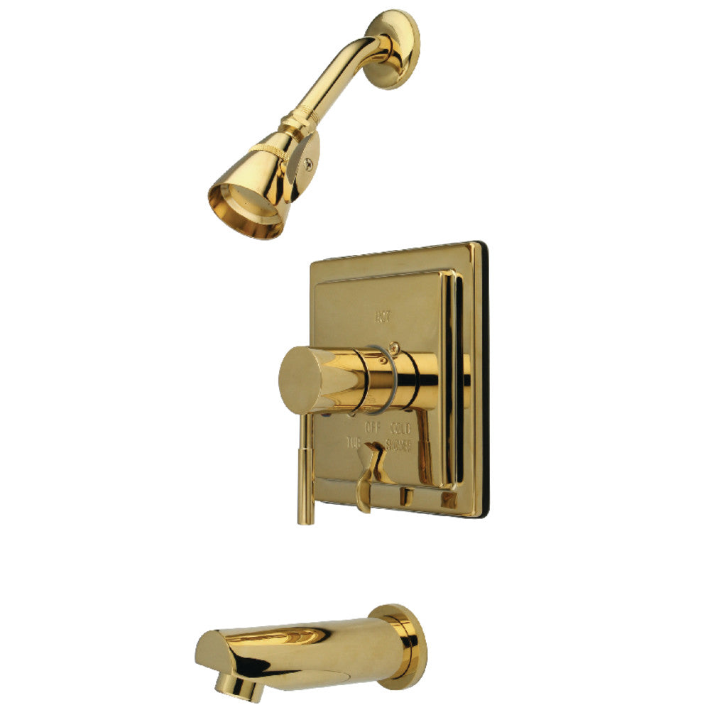 Kingston Brass KB86520DL Concord Single-Handle Pressure Balanced Tub and Shower Faucet, Polished Brass