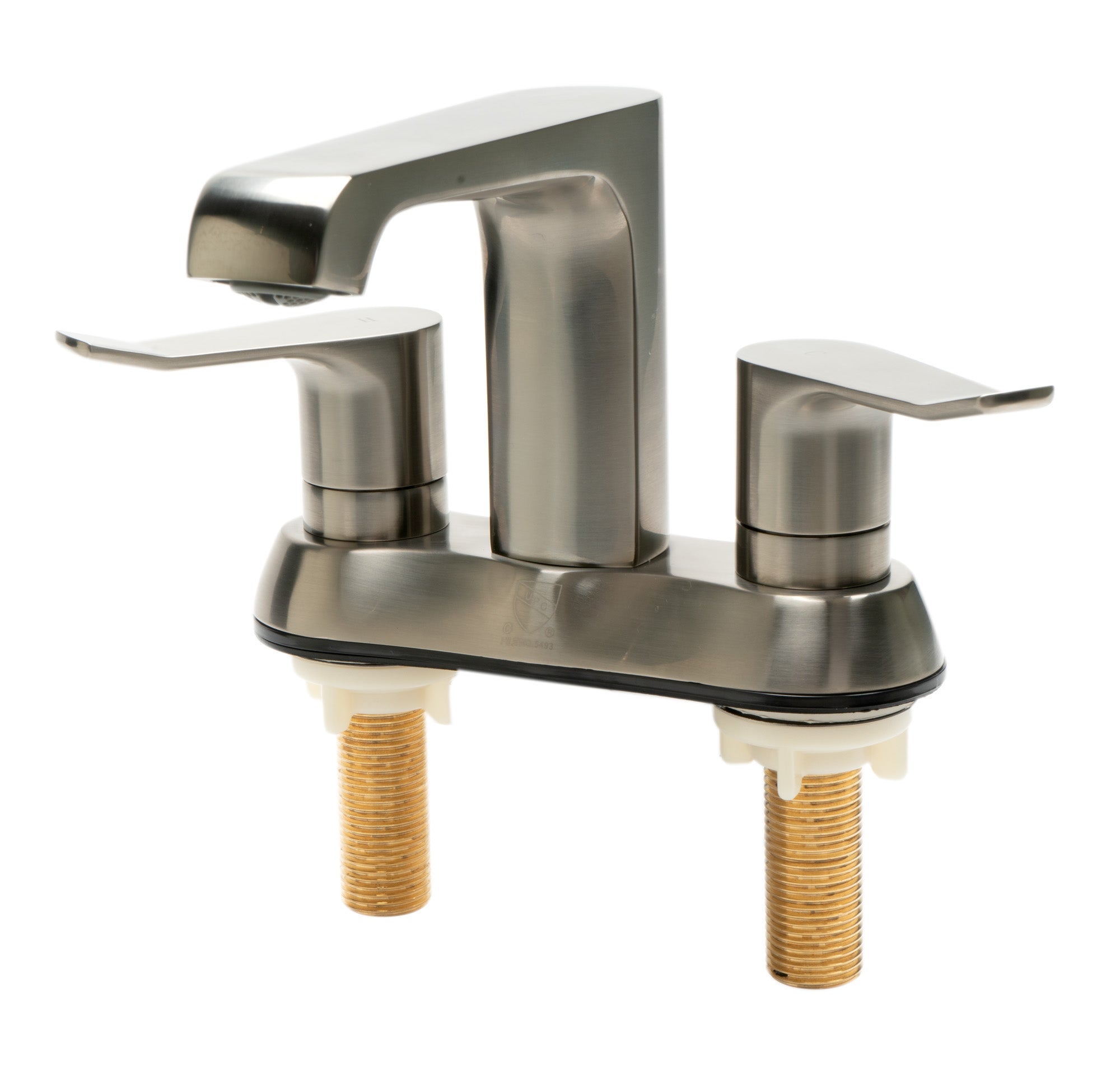 ALFI AB1493-BN Brushed Nickel Two-Handle 4'' Centerset Bathroom Faucet