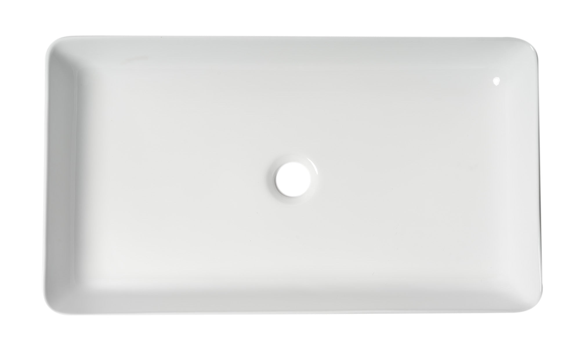 ALFI ABC902-W White 24" Modern Rectangular Above Mount Ceramic Sink