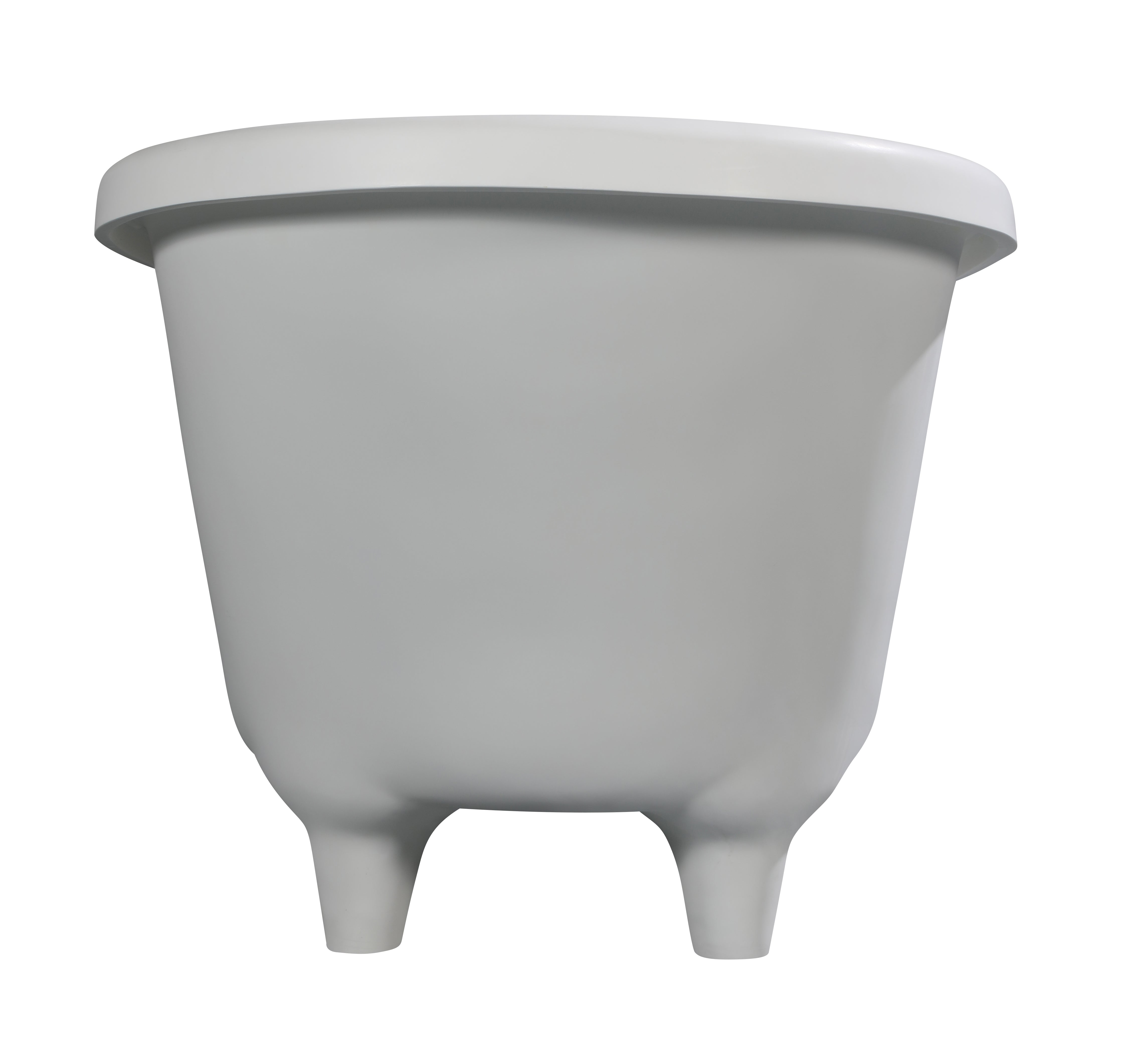 ALFI AB9960 67" White Matte Clawfoot Solid Surface Resin Bathtub