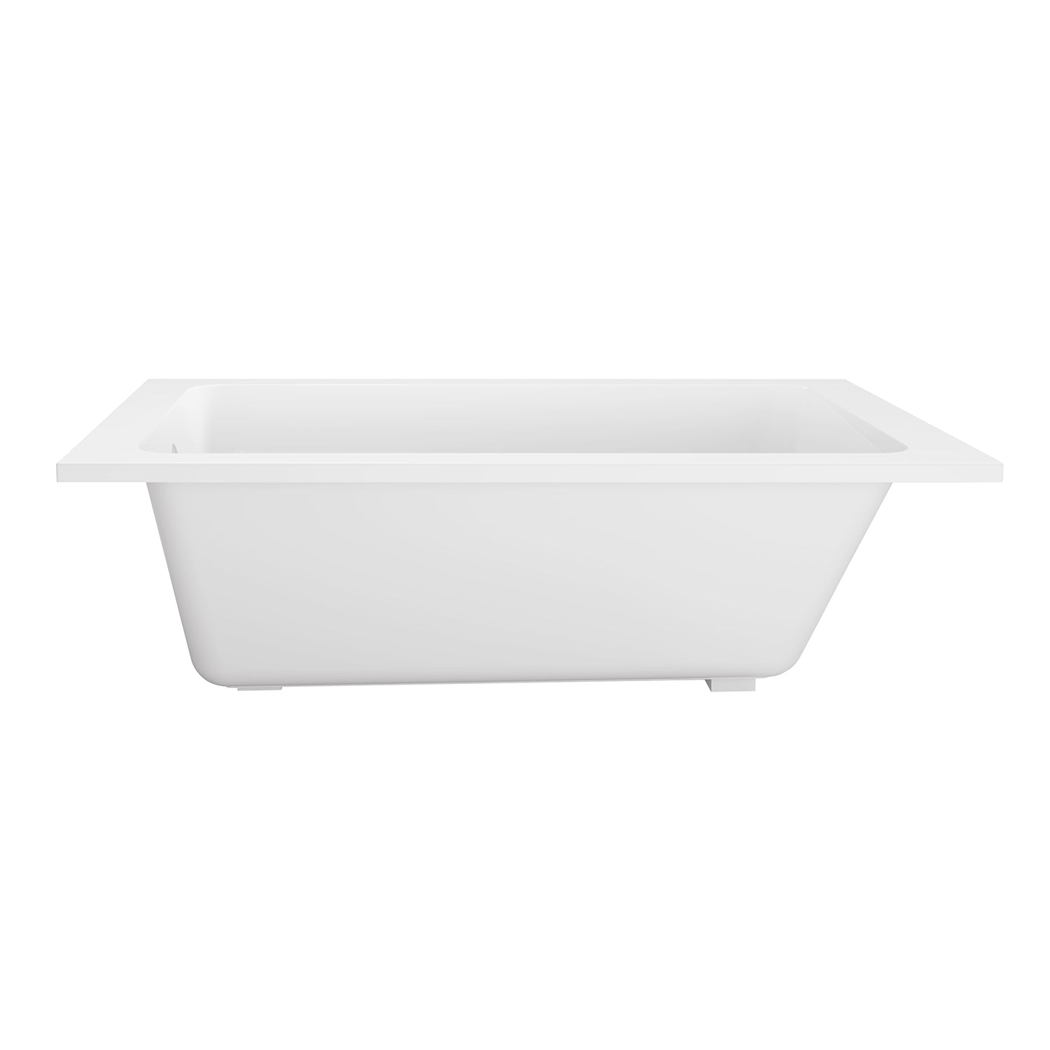 Kingston Brass VTPN603419T 60" Acrylic Rectangular Drop-In Tub with Anti-Skid Surface, Glossy White