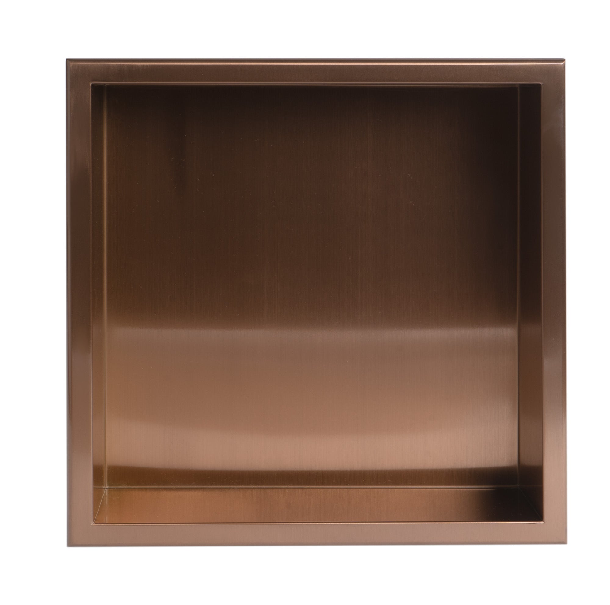ALFI ABNP1616-BC 16" x 16" Brushed Copper PVD Steel Square Single Shelf Shower Niche