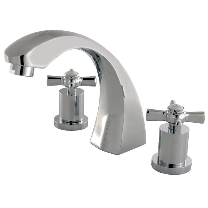 Kingston Brass KS4361ZX Millennium Two-Handle Deck Mount Roman Tub Faucet, Polished Chrome