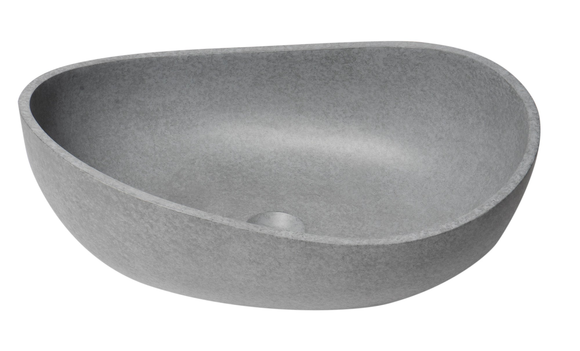 ALFI ABCO23O 23" Solid Concrete Wavy Oval Above Mount Vessel Sink