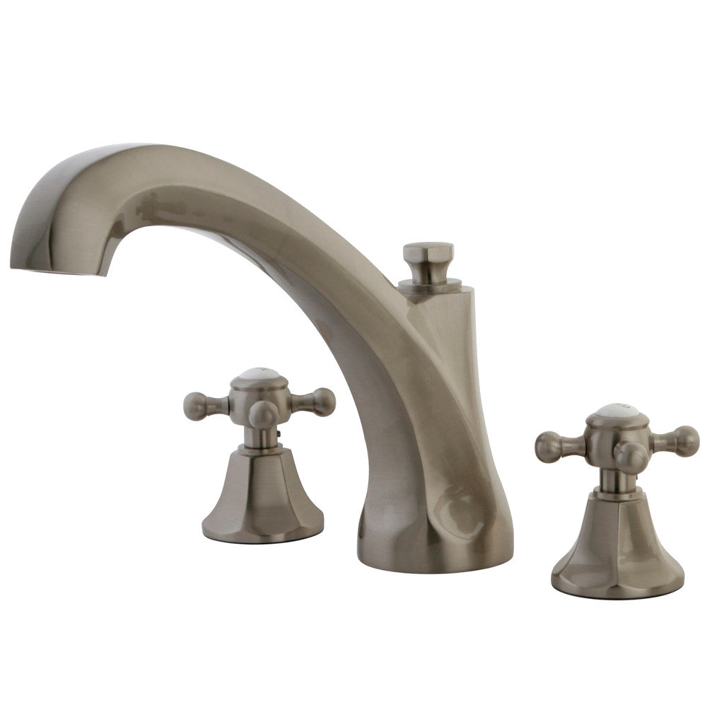 Kingston Brass KS4328BX Metropolitan Two-Handle Deck Mount Roman Tub Faucet, Brushed Nickel