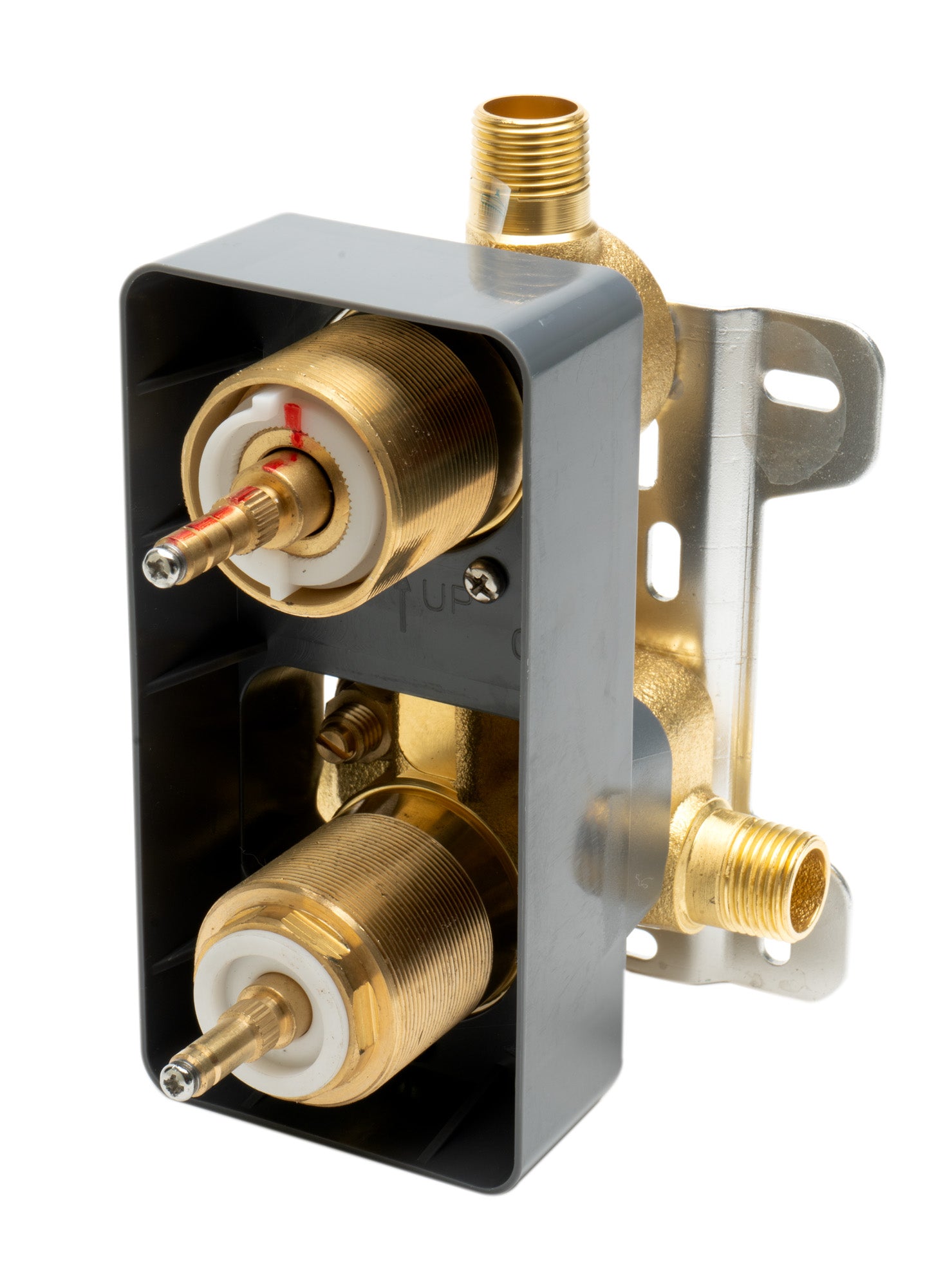 ALFI AB3809-BN Brushed Nickel Round Knob 1 Way Thermostatic Shower Mixer