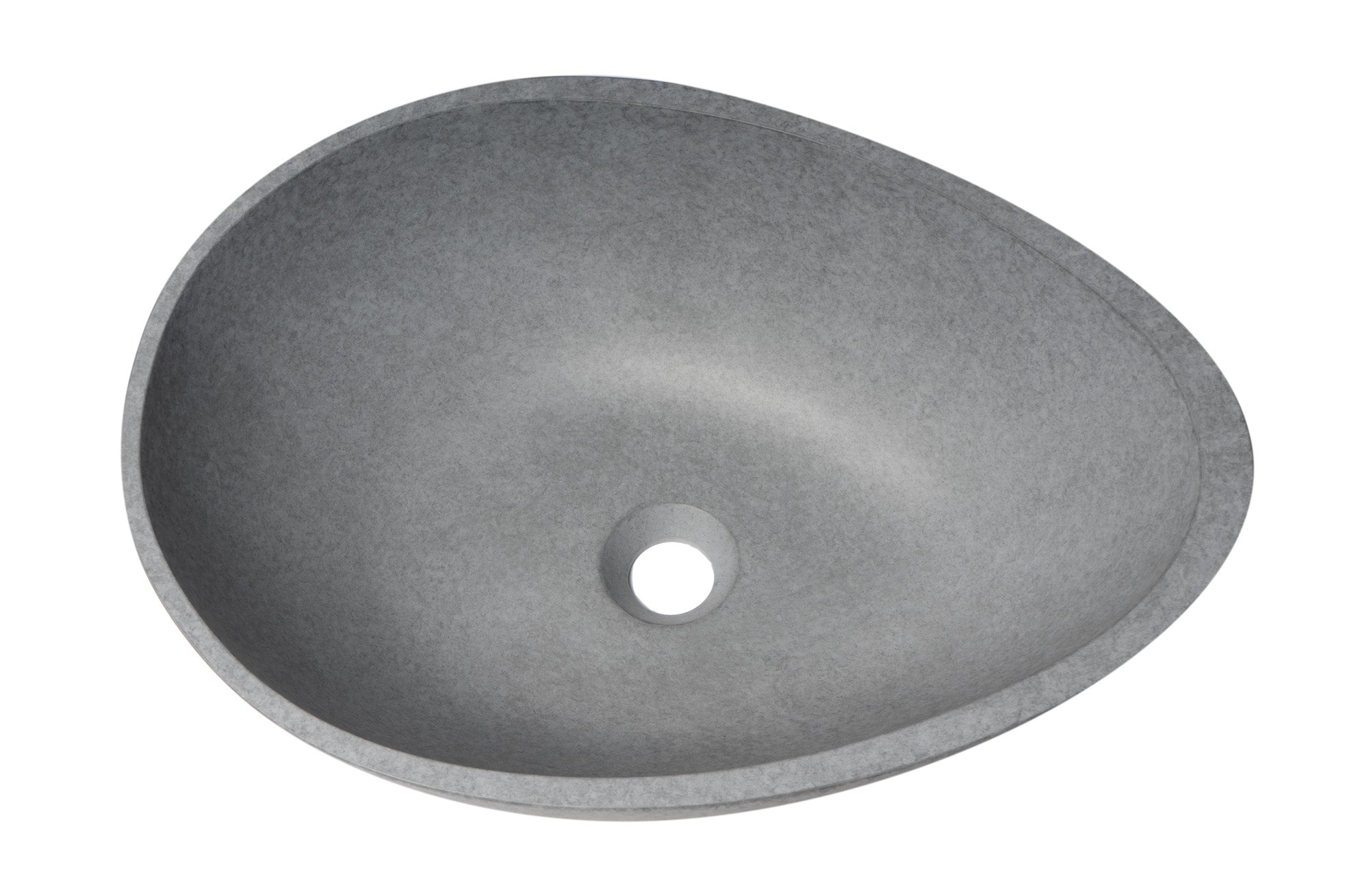 ALFI ABCO21O 21" Solid Concrete Tear Drop Above Mount Vessel Sink
