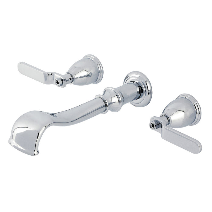 Kingston Brass KS5021KL Hallerbos Two-Handle Wall Mount Roman Tub Faucet, Polished Chrome