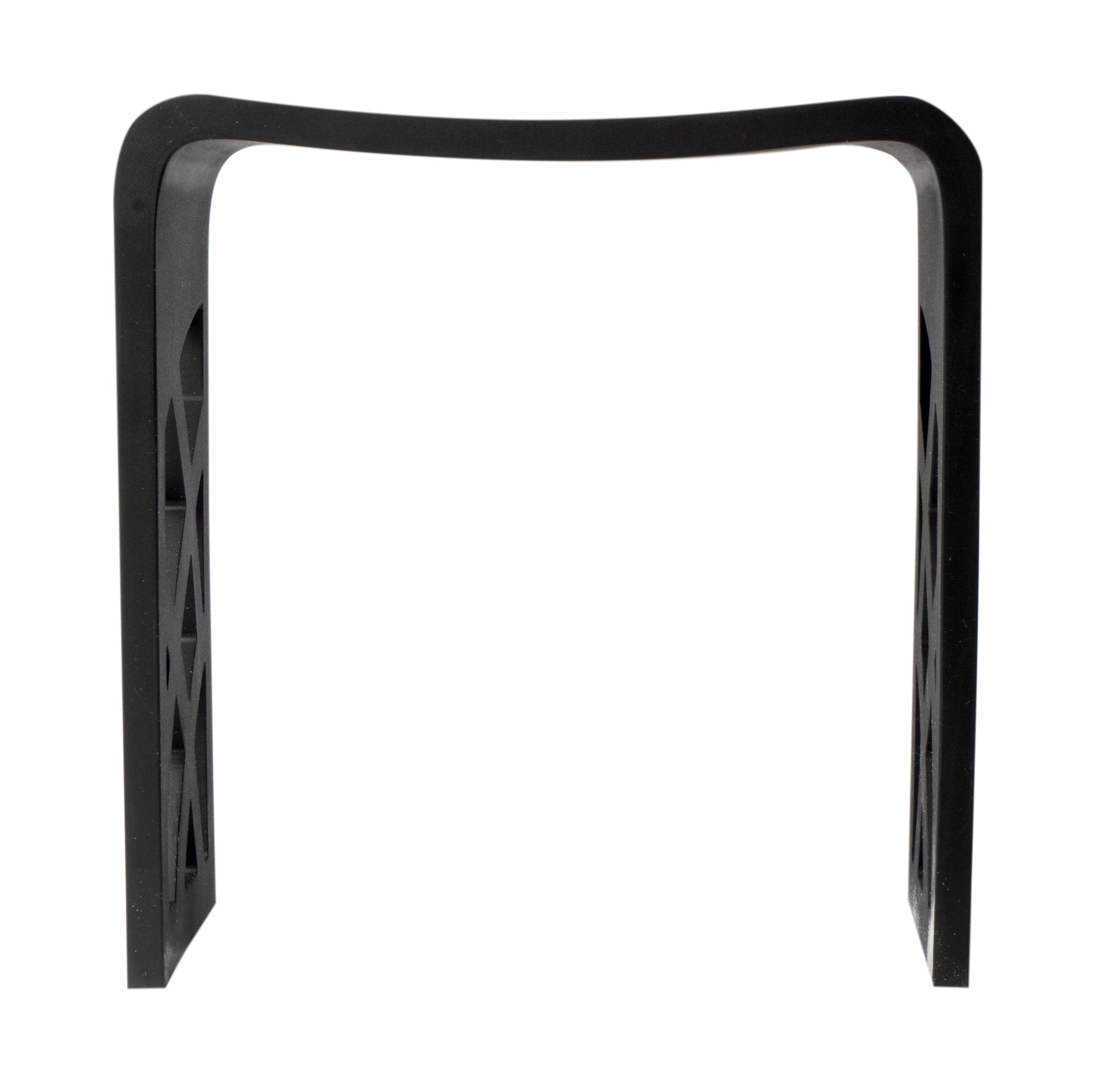 ALFI ABST88BM Black Matte Solid Surface Resin Bathroom / Shower Stool
